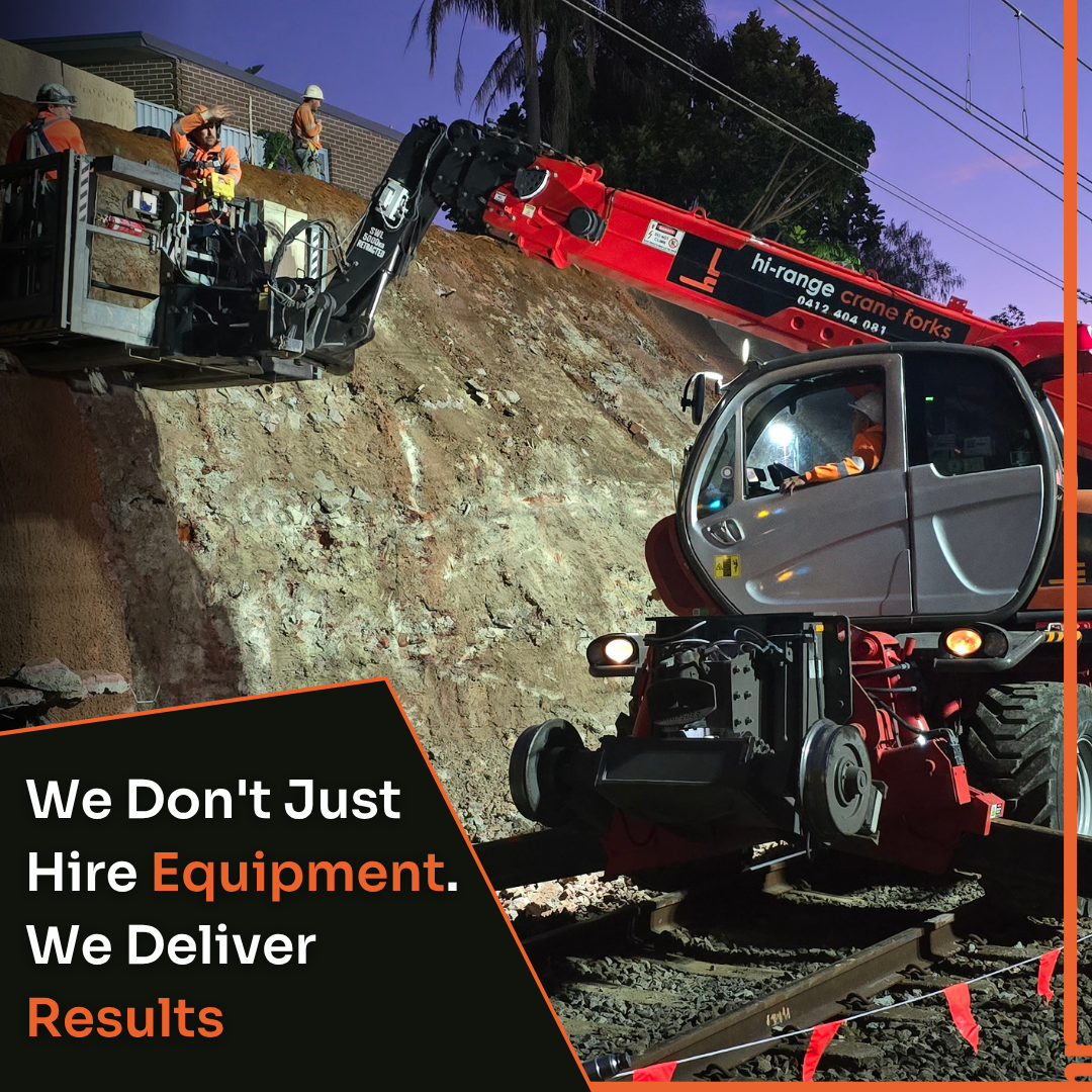 Hi-Range Crane Forks Facebook ad: Hi-Rail Equipment Specialists