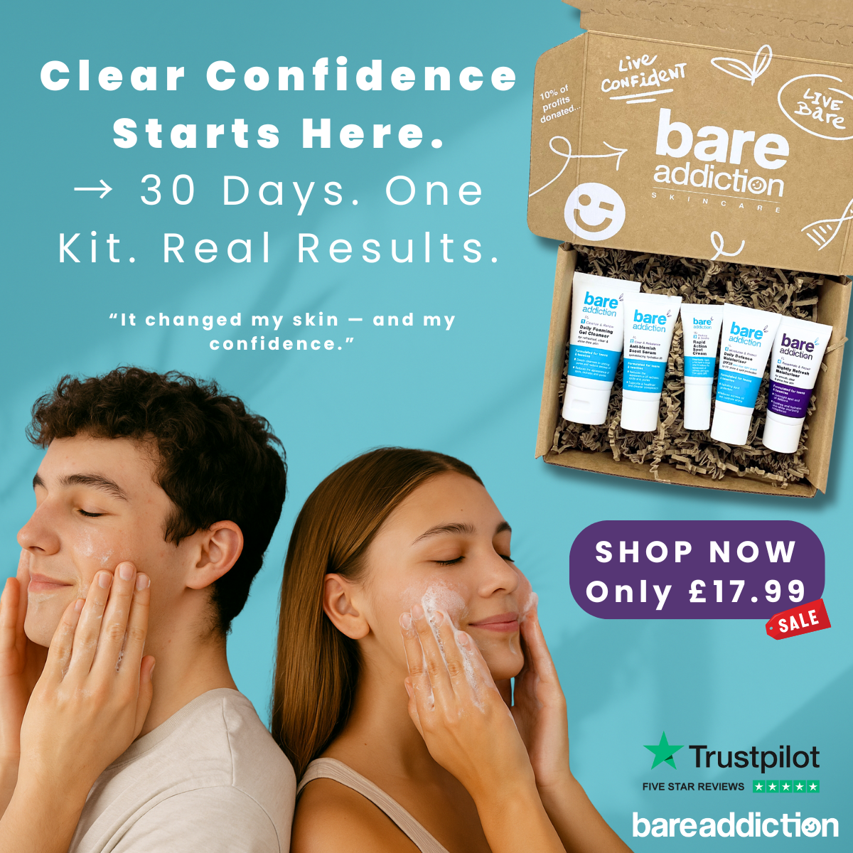 Bare Addiction Facebook ad from Aug 12, 2025