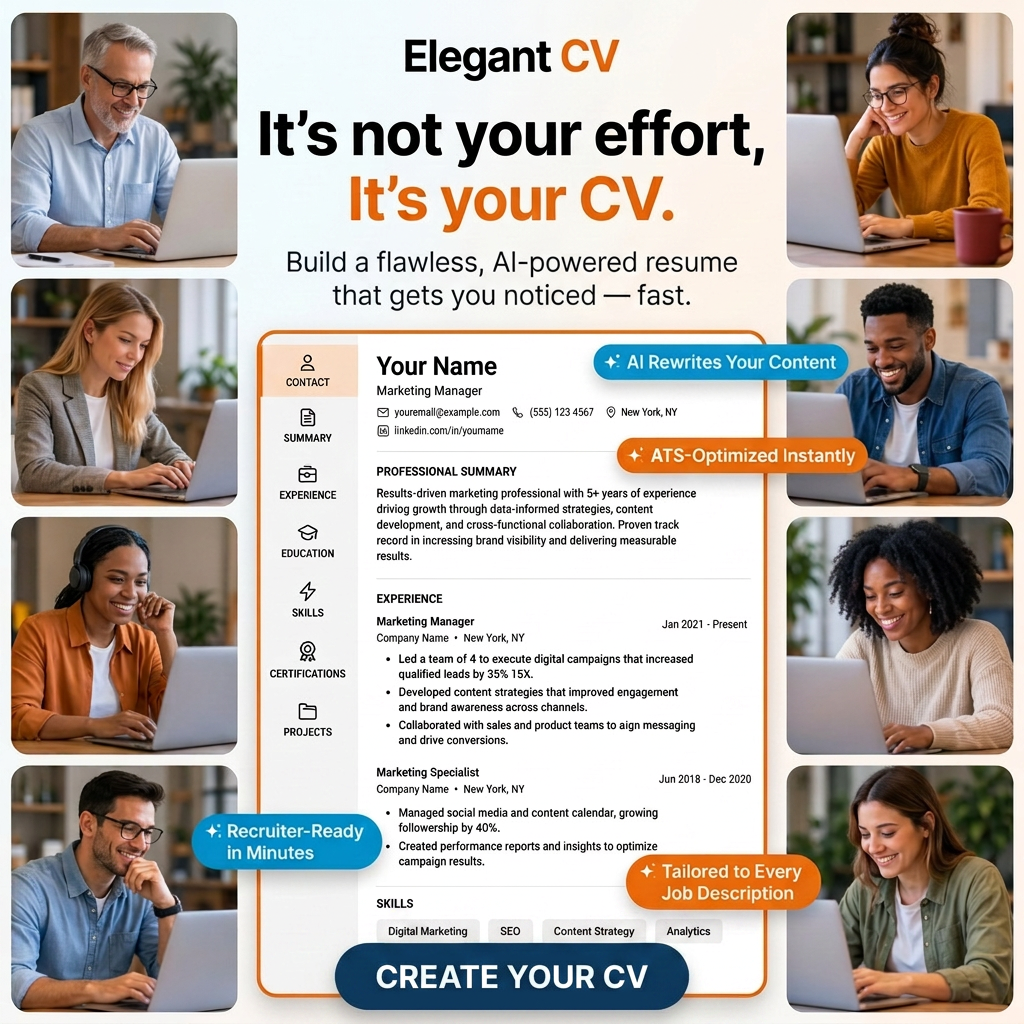 Elegant CV Facebook ad