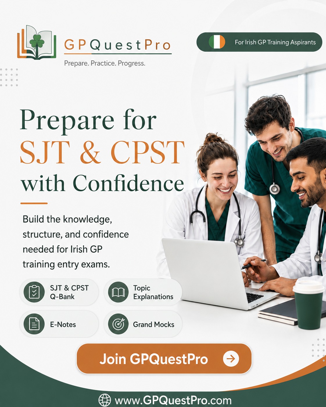 GPQuestPro Facebook ad: Preparing for the Irish GP Training Entry Exams?