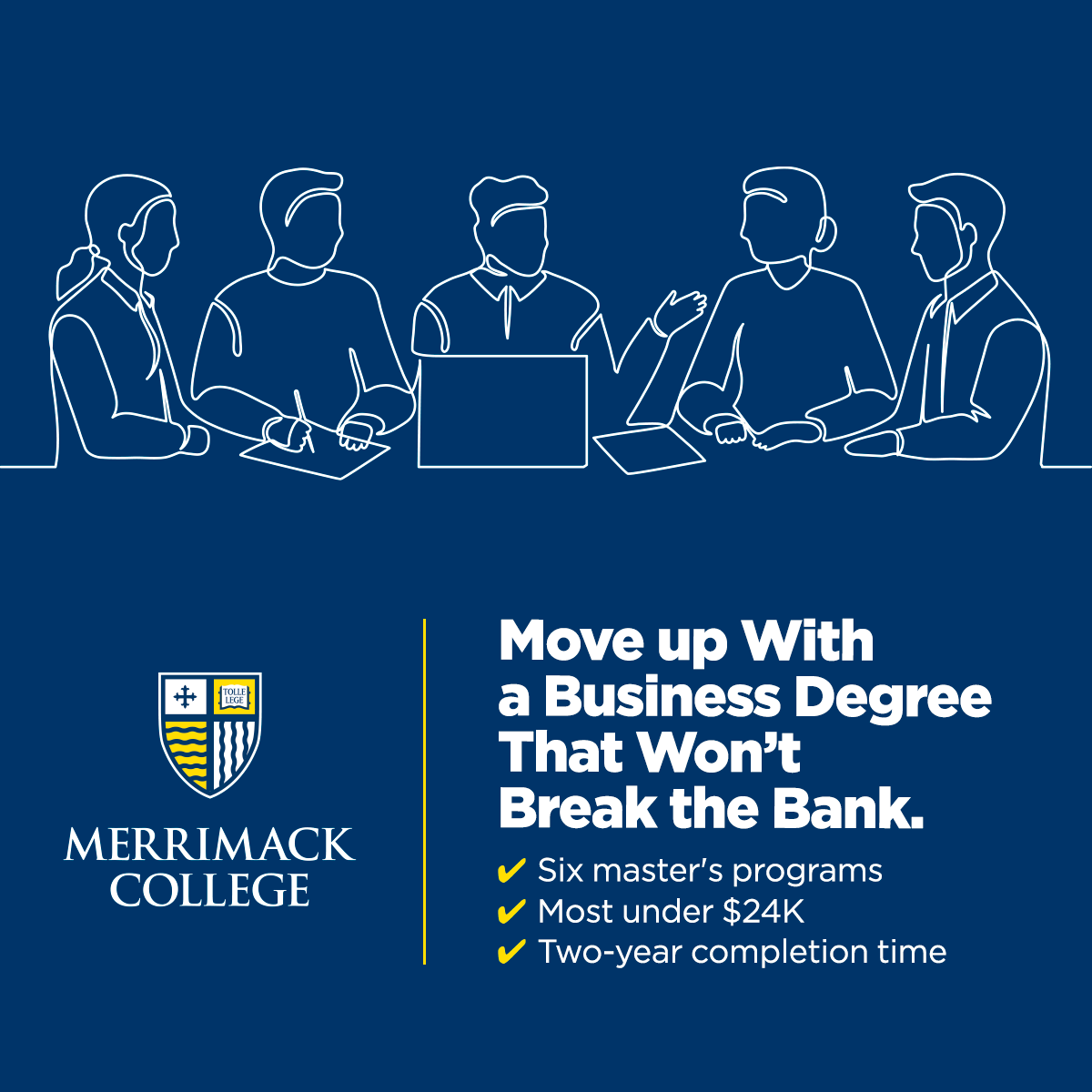 Merrimack College Facebook ad