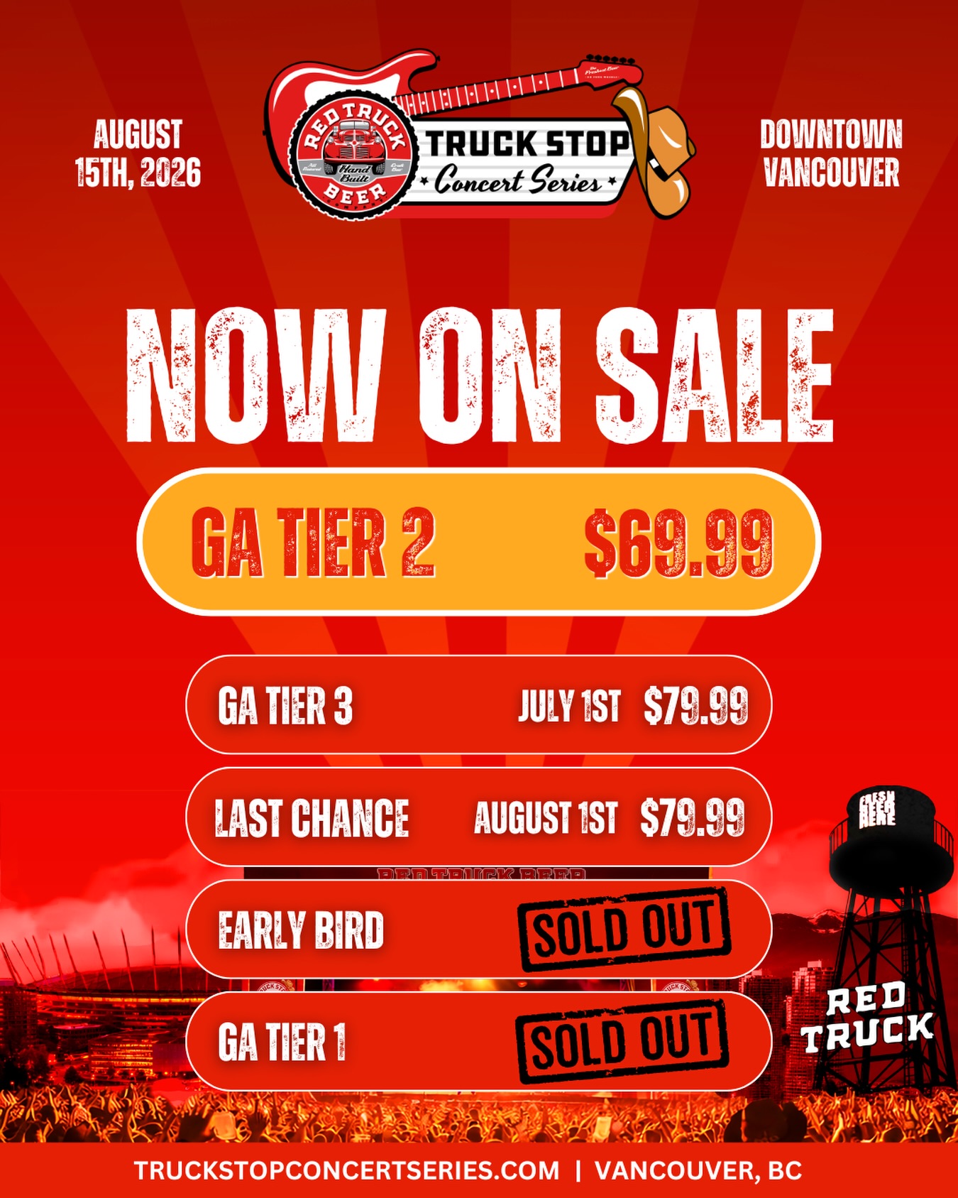 Truck Stop Concert Series Facebook ad: GA Tier 2 is LIVE