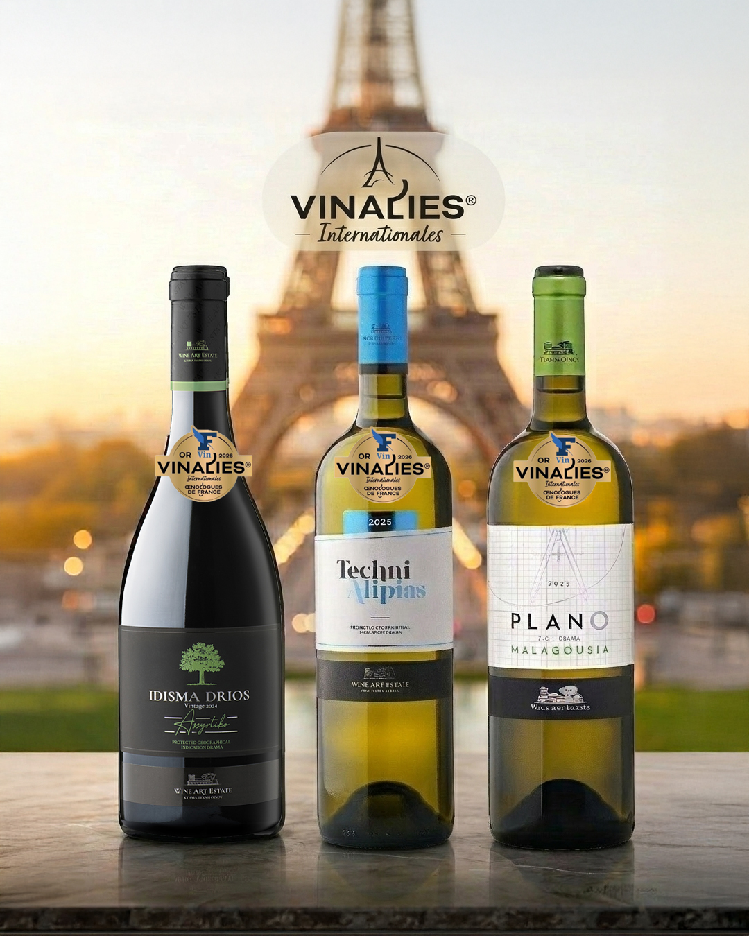 Wine Art Estate - Κτήμα Τέχνη Οίνου Facebook ad: 3 Χρυσά Μετάλλια, Vinalies Internationales 2026