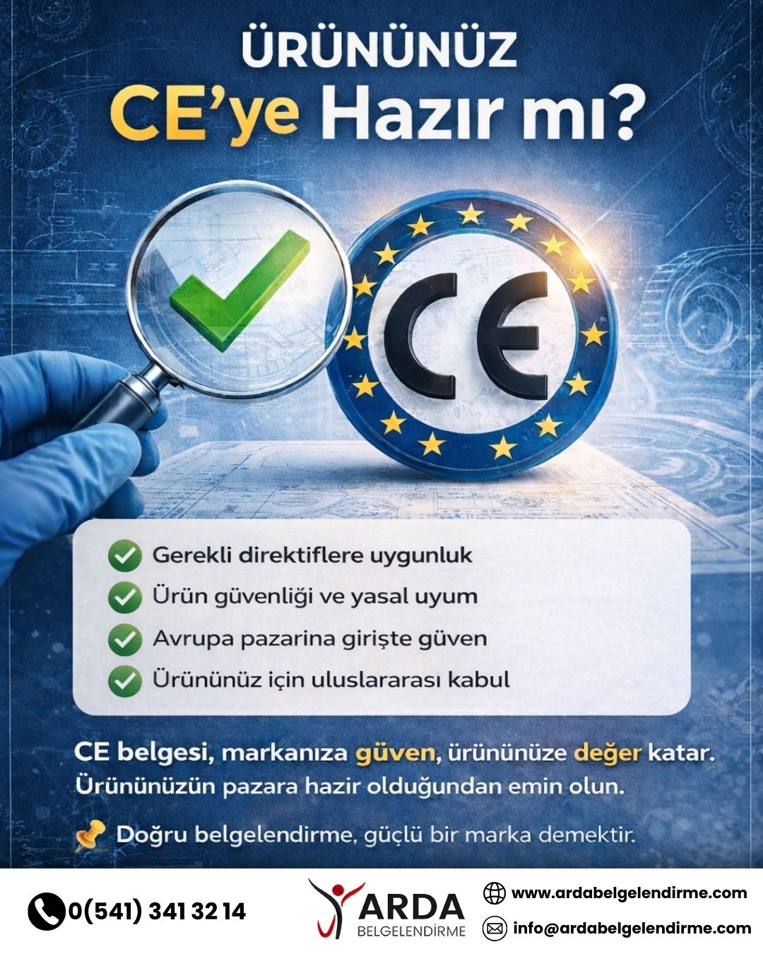 Arda Belgelendirme Facebook ad: Ürününüz CE’ye hazır mı?