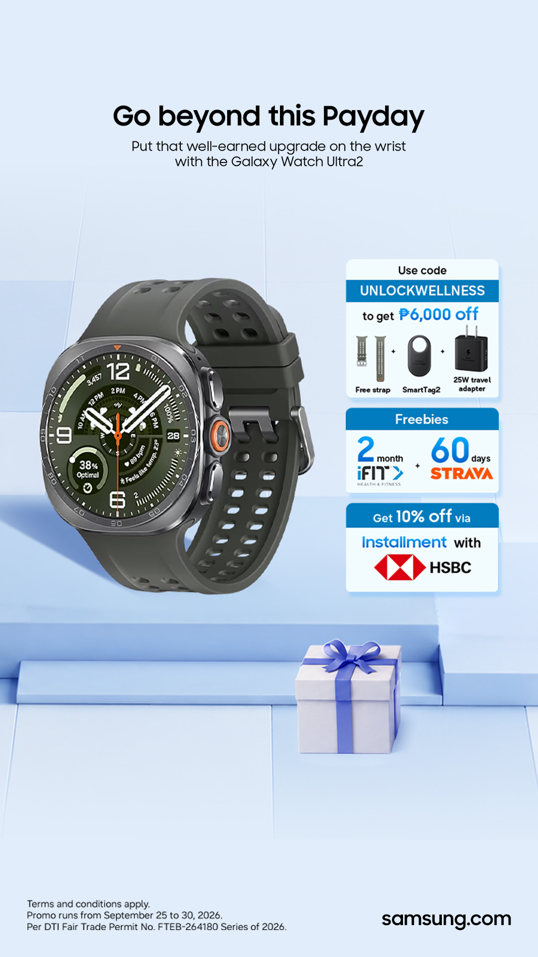 Samsung Facebook ad: More power on your wrist upgrade