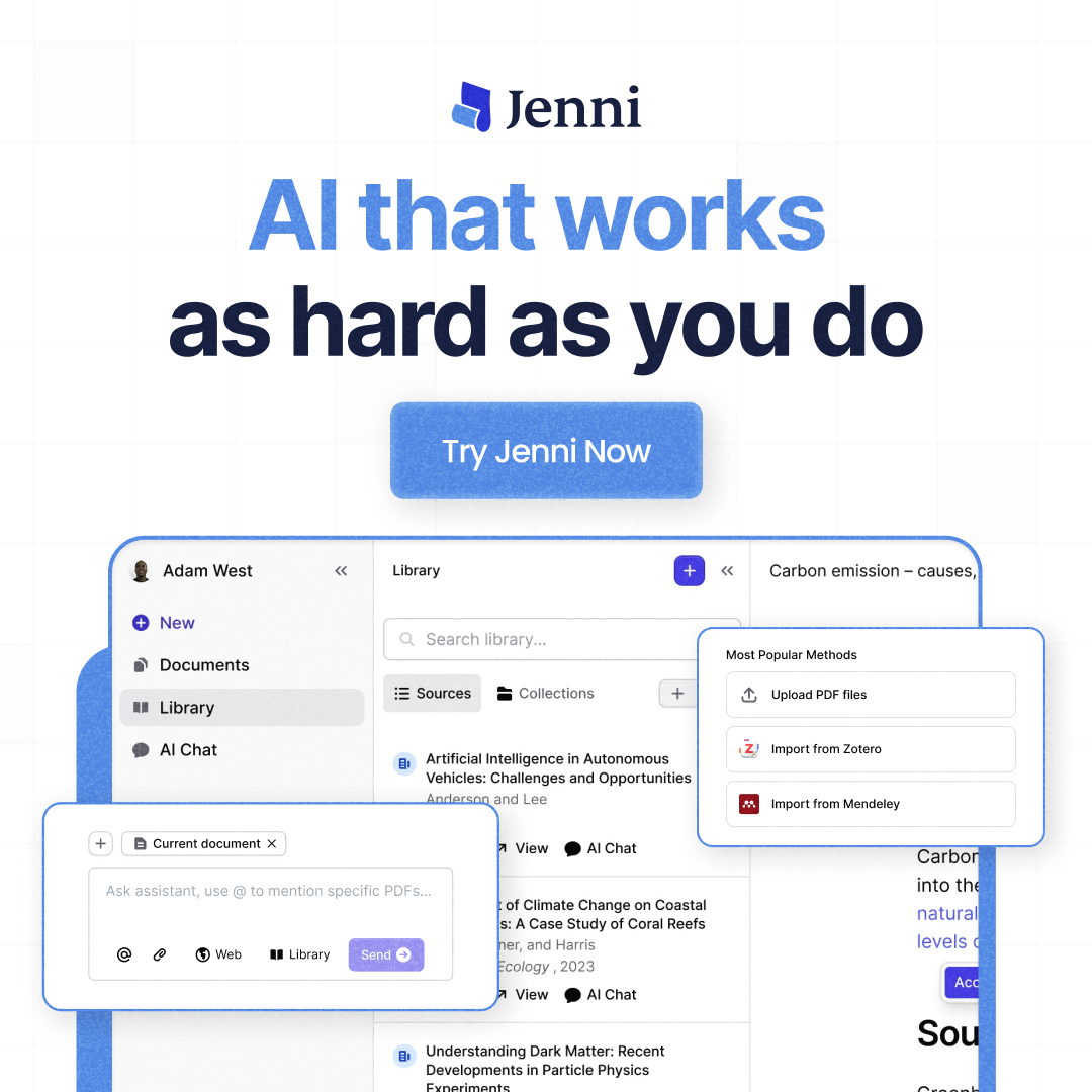 Jenni AI Facebook ad