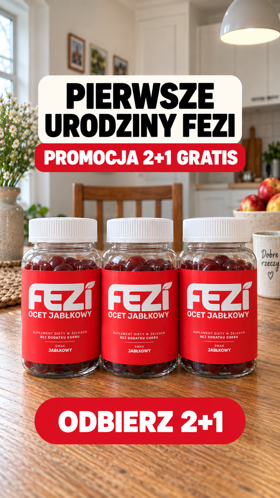 FEZI Facebook ad: 2+1 GRATIS