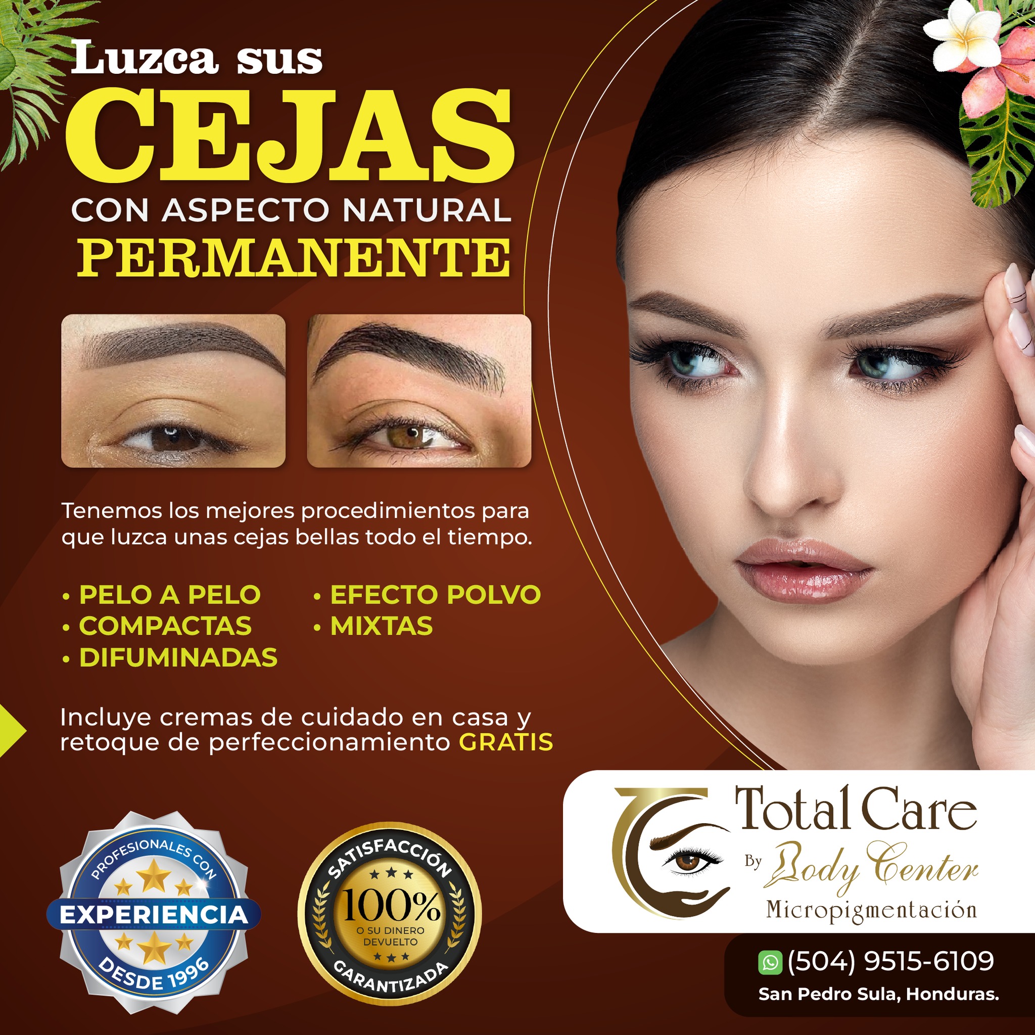 Total Care Micropigmentacion Facebook ad: Cejas perfectas todos los días, sin maquillaje