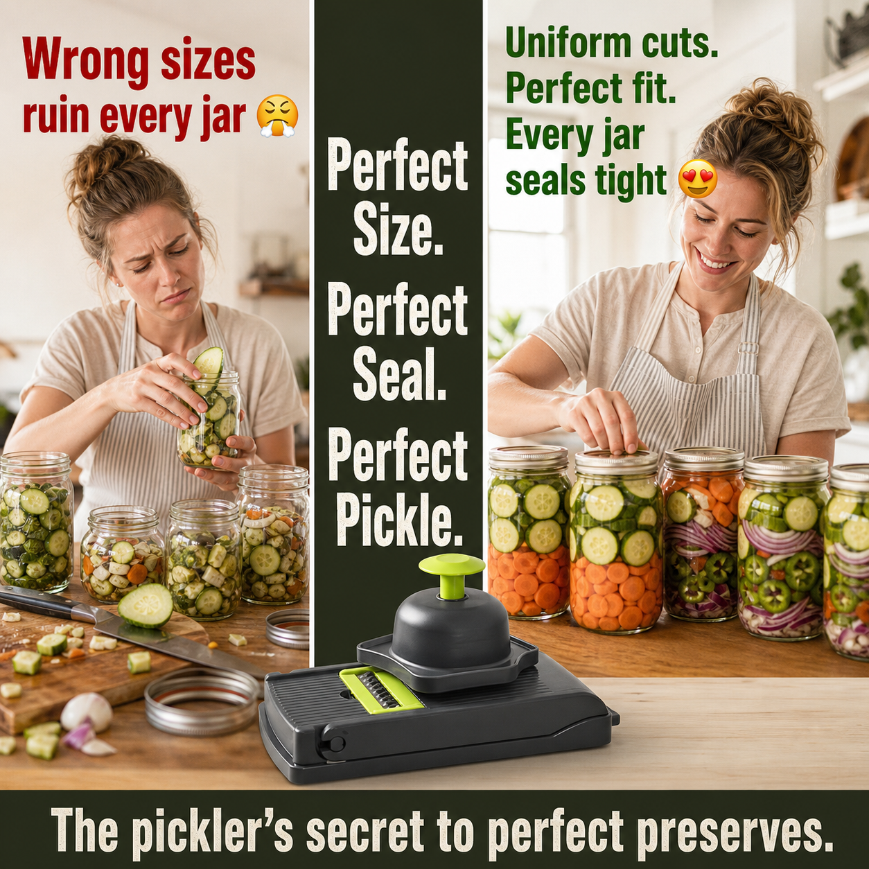 Sherphine's Wonders Inc Facebook ad: Perfect Pickles Start With Perfect Cuts