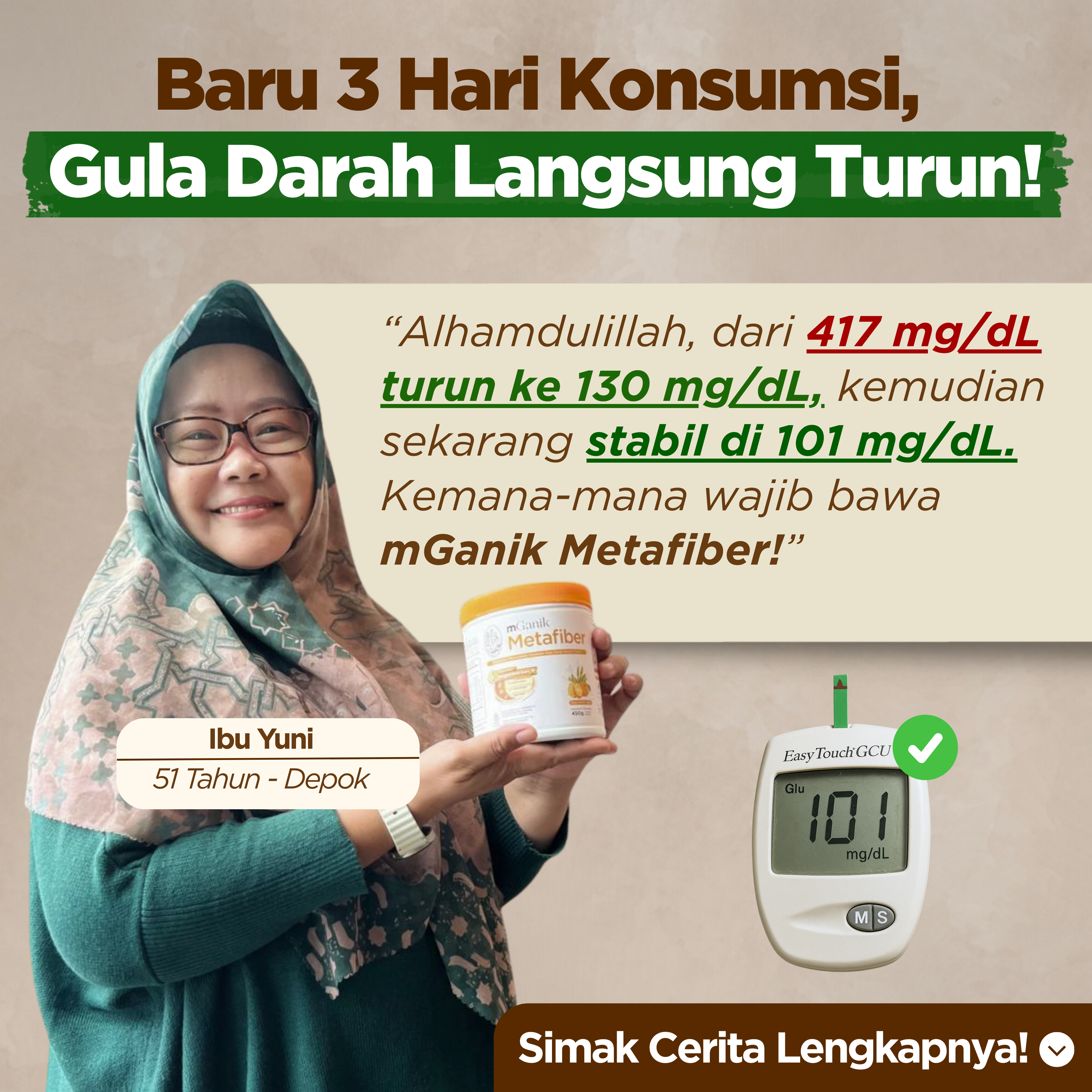 mGanik Metafiber Cerita Customer Facebook ad