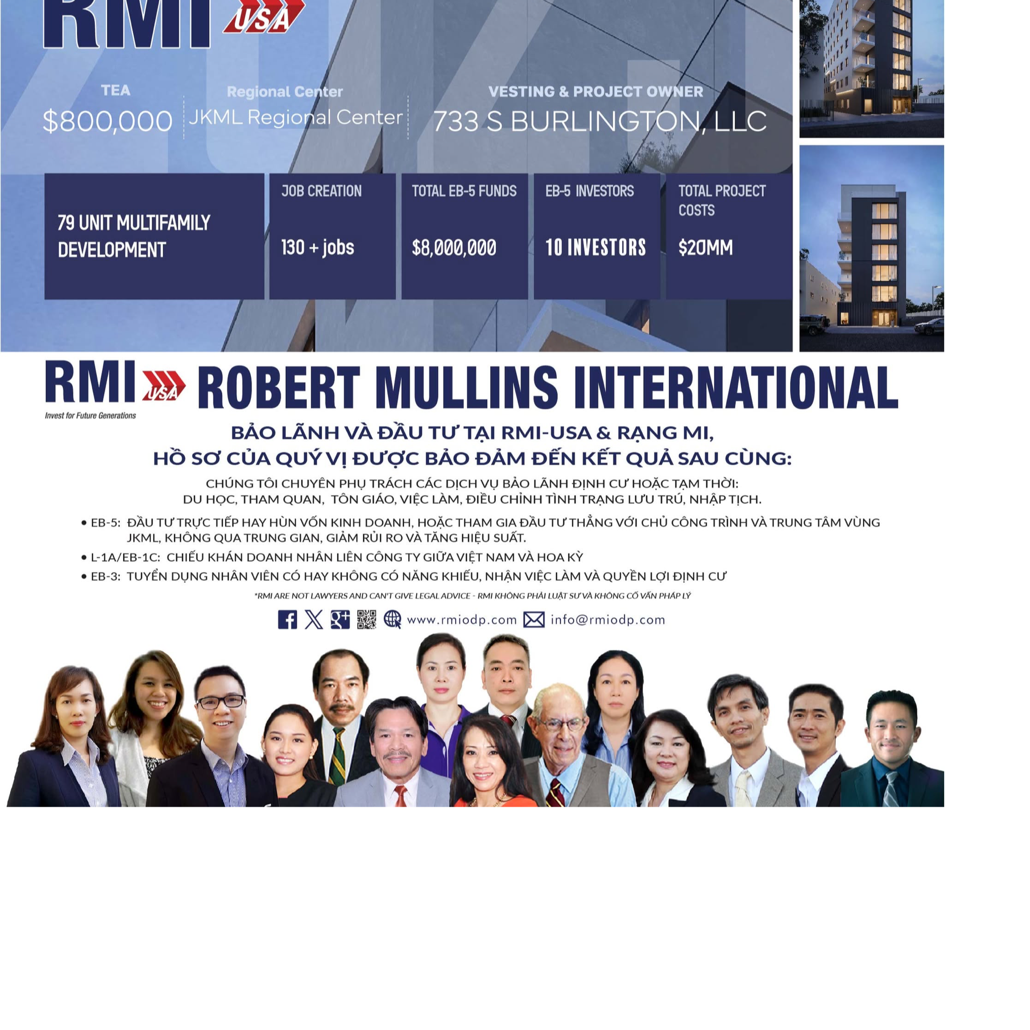 Robert Mullins International Facebook ad: For more than a quarter century, RMI provides…