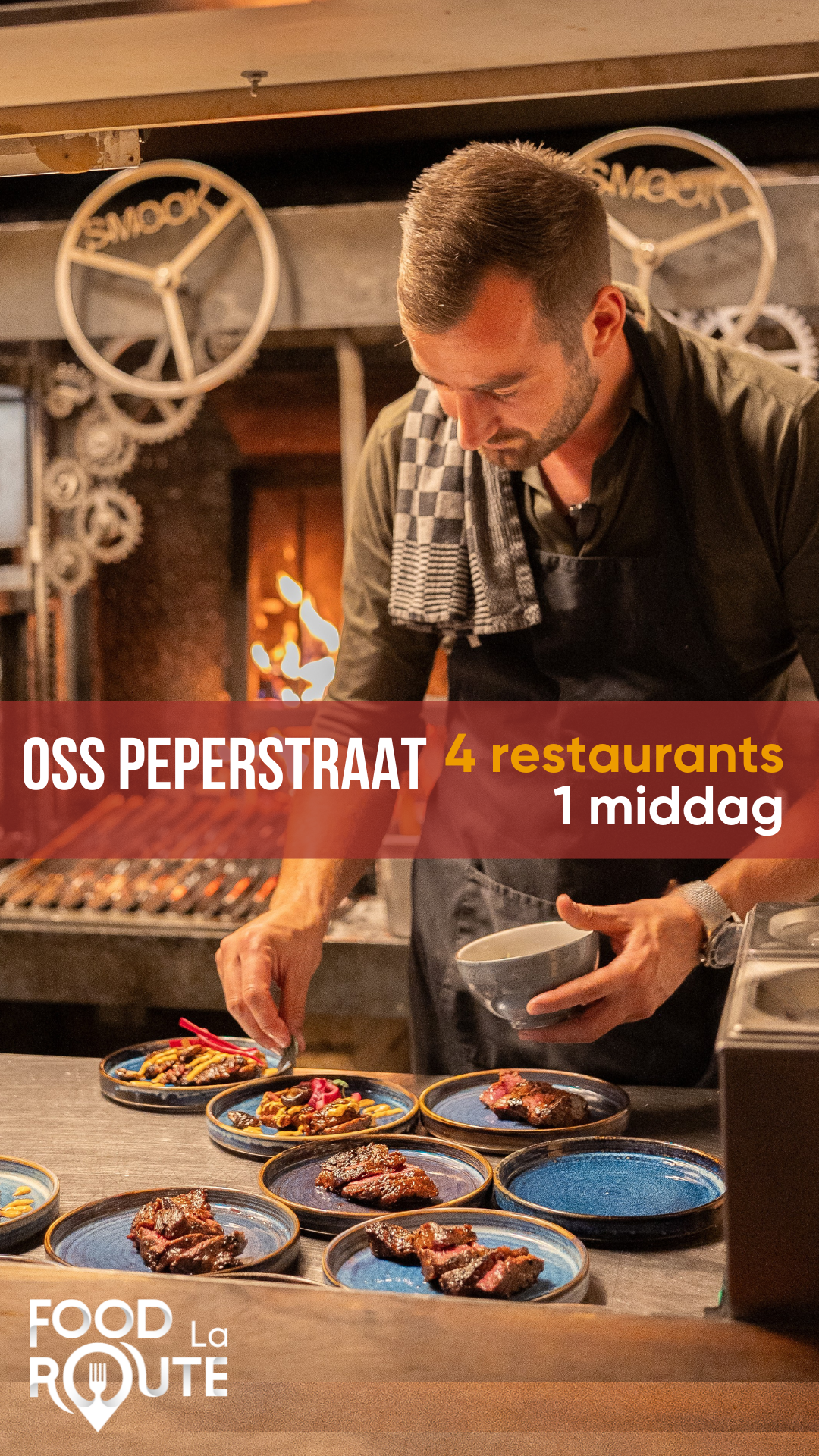 Food La Route Facebook ad: Bekijk de beschikbare tafels en plan jullie culinaire uitje.