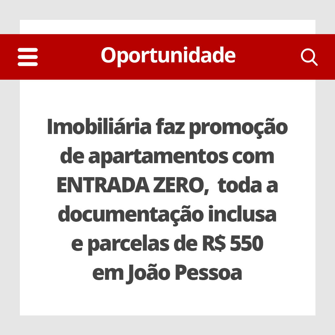 Jampa Imobiliaria Facebook ad: Parcelas a partir de R$ 550!