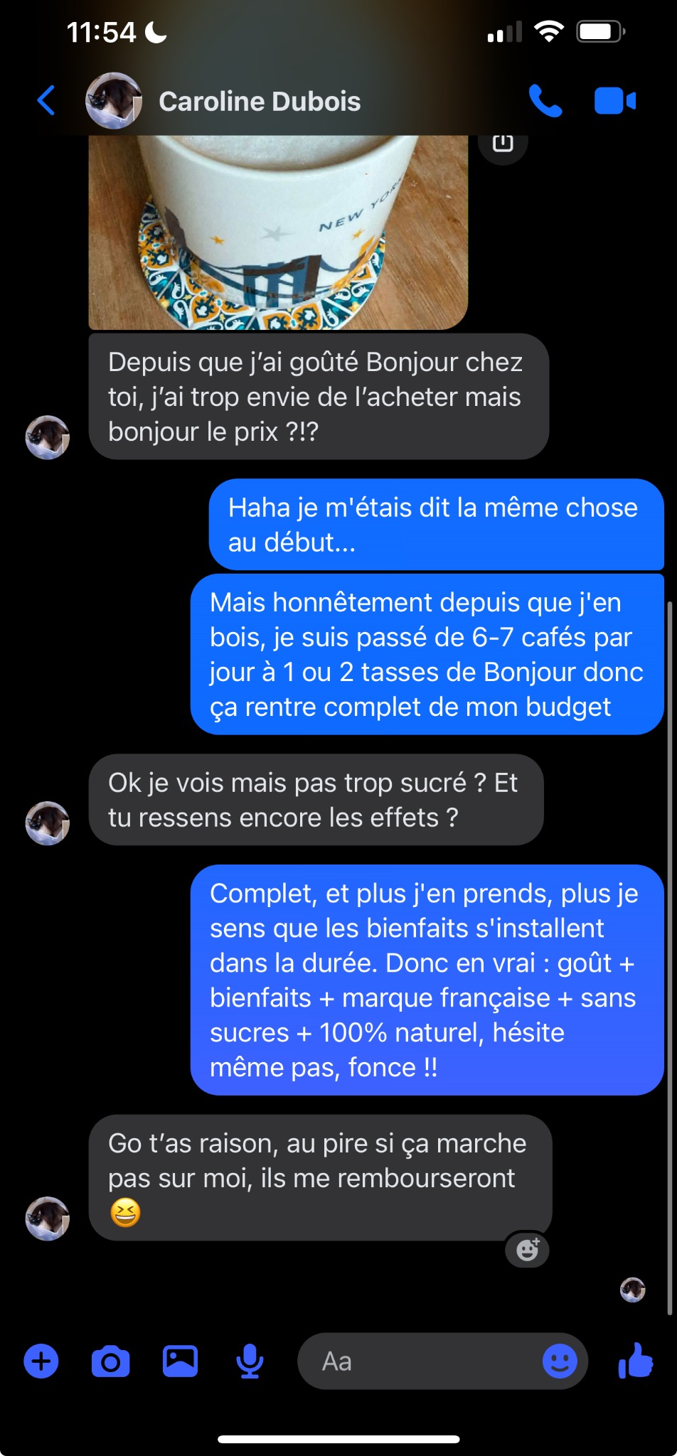 Bonjour Facebook ad