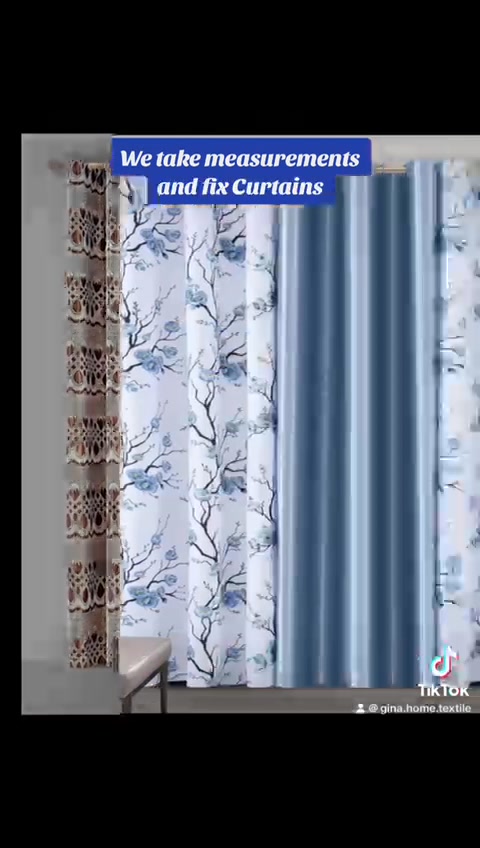 Gina's Home Textiles Facebook ad: Curtains Curtains Curtains