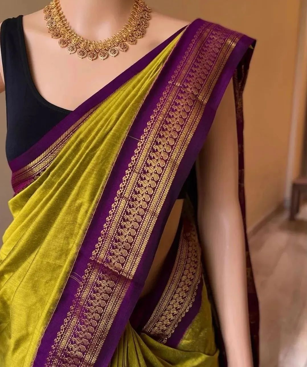 iksha_boutique____ Facebook ad: Traditional cotton silk saree with heavy pallu and…