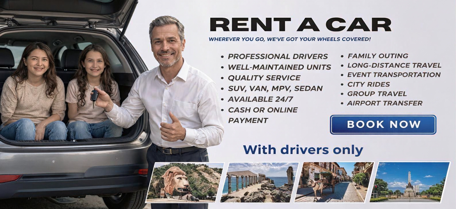 Your Safe Ride Car Rental with Driver Facebook ad: Chat in Messenger
