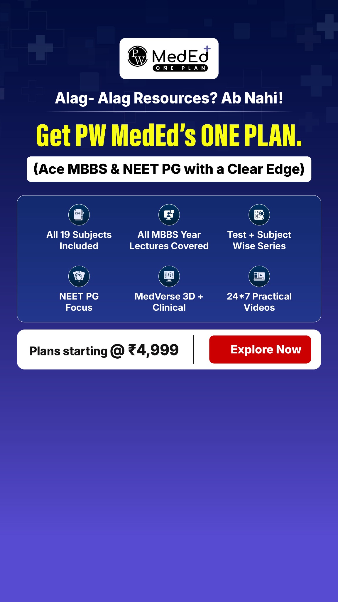 PW MedEd - NEET PG/NExT, FMGE Facebook ad