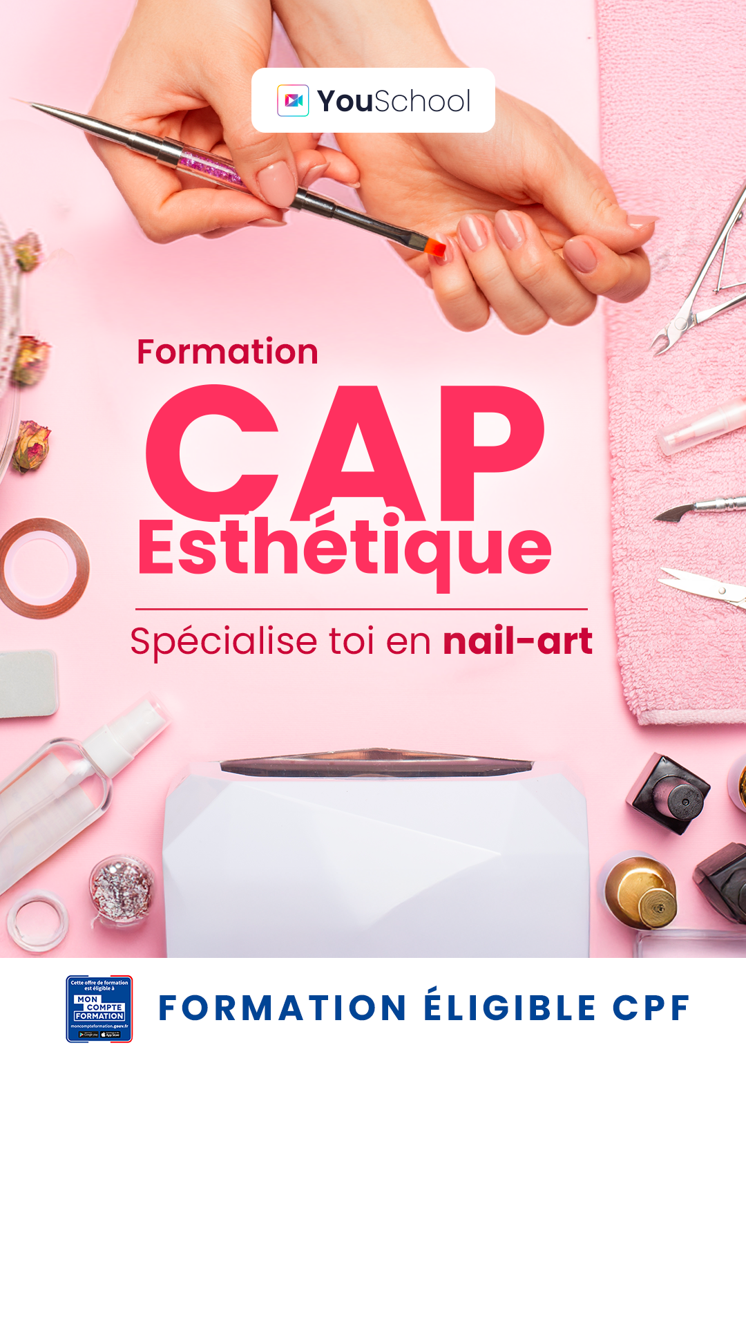 YouSchool Beauté Facebook ad from Jul 22, 2026