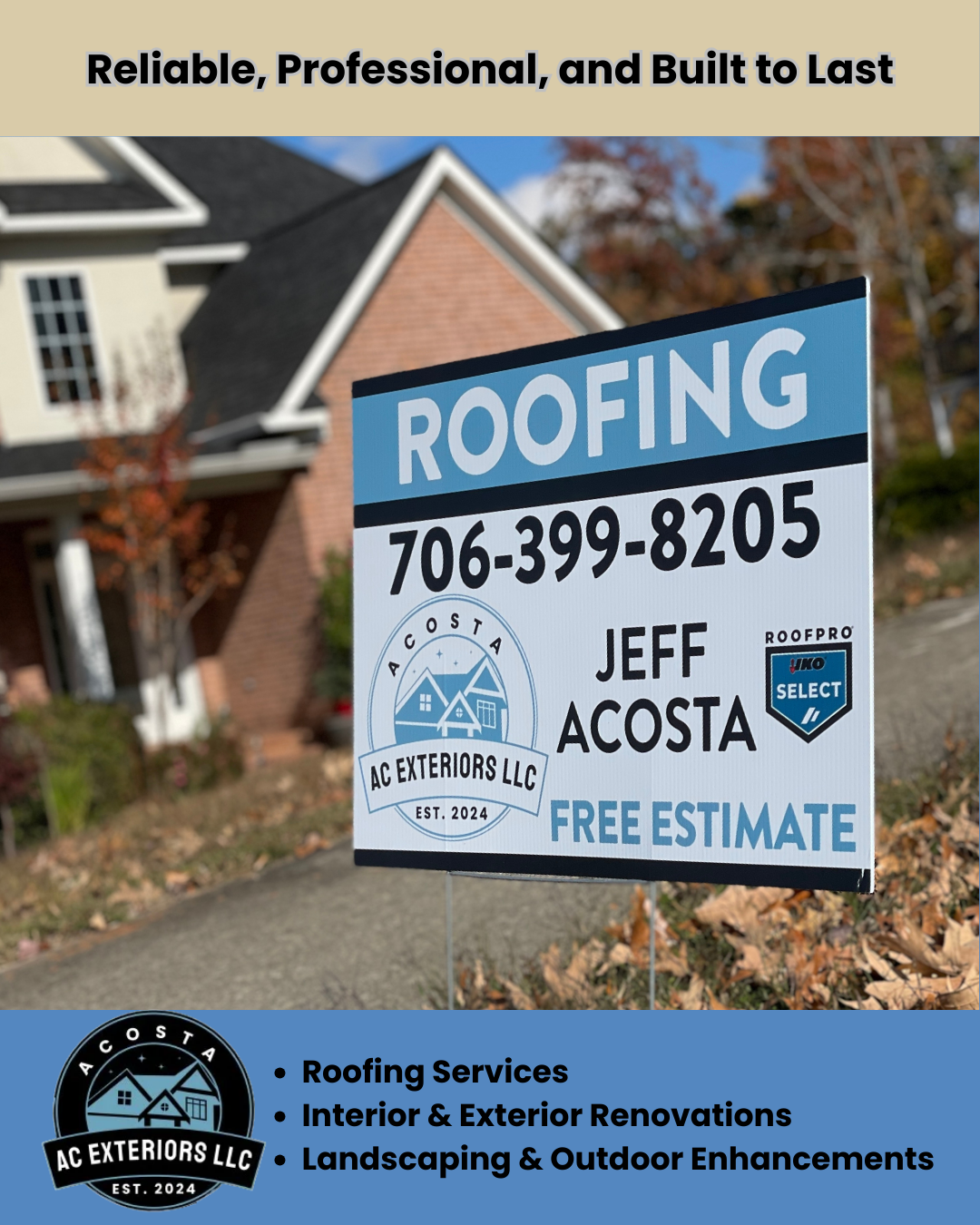 AC Exteriors Facebook ad