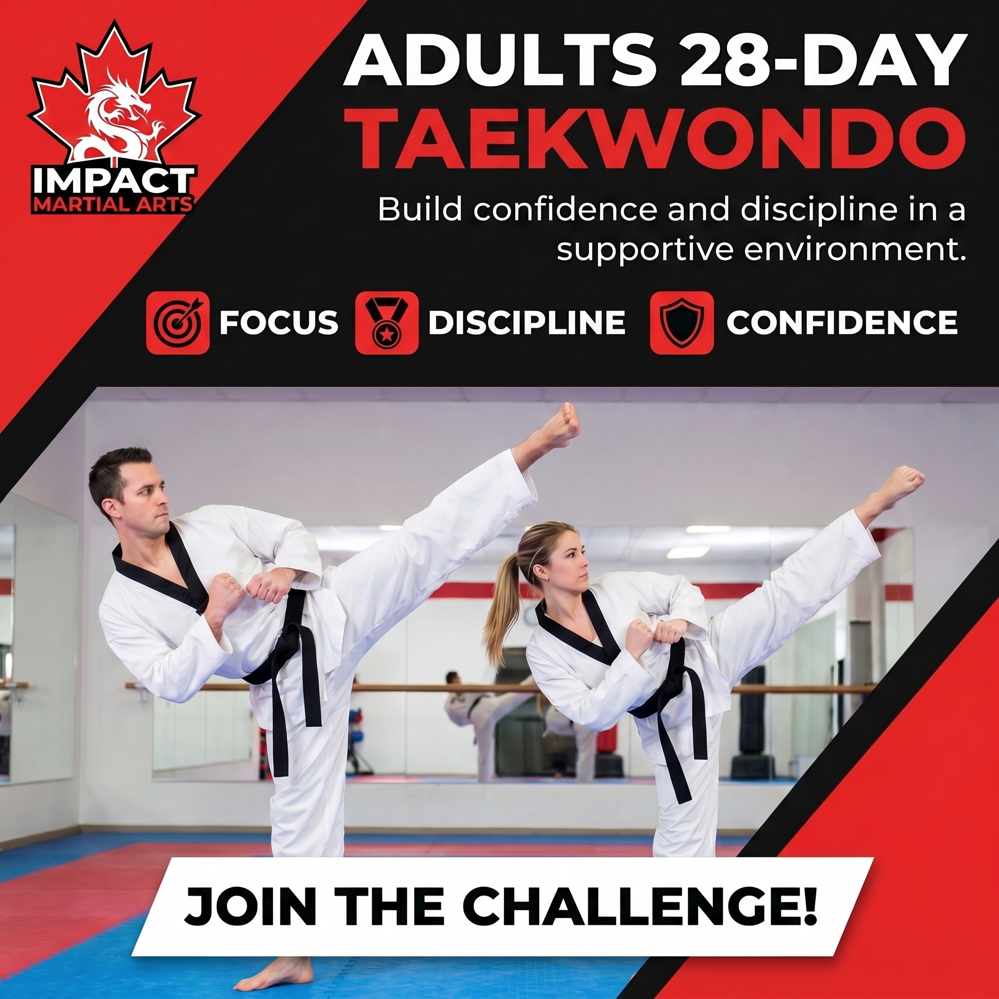 Impact Martial Arts Facebook ad