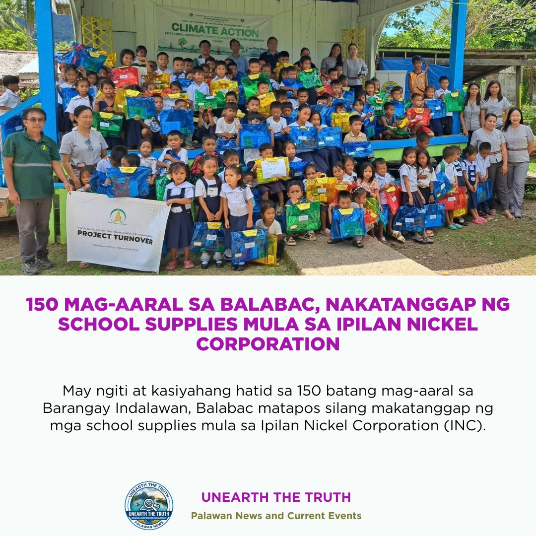 Unearth The Truth Facebook ad: 150 MAG-AARAL SA BALABAC, NAKATANGGAP NG SCHOOL SUPPLIES…