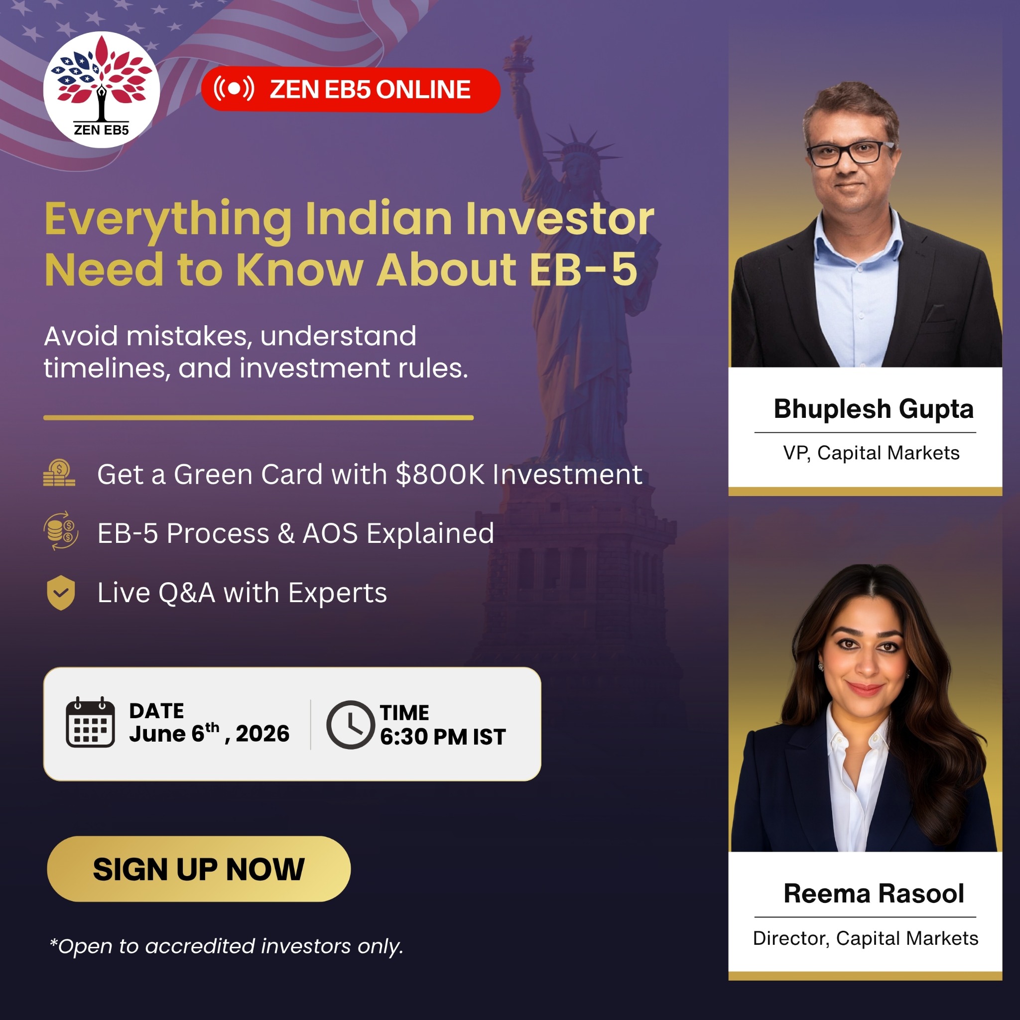 ZEN EB5 Facebook ad: Everything Indian Investors Need to Know About EB-5