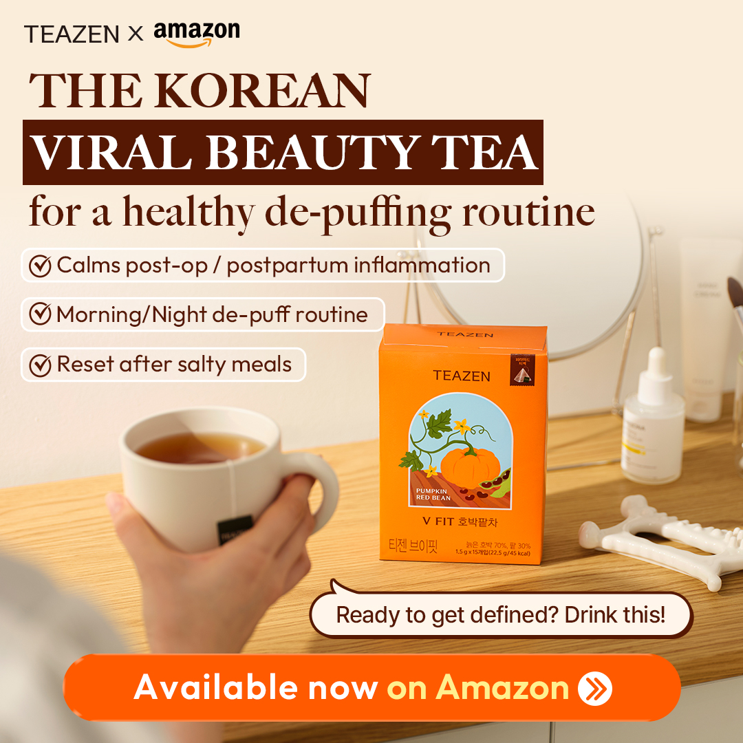 티젠 TEAZEN Facebook ad: Struggling with puffiness? Drink this Pumpkin Redbean Tea!