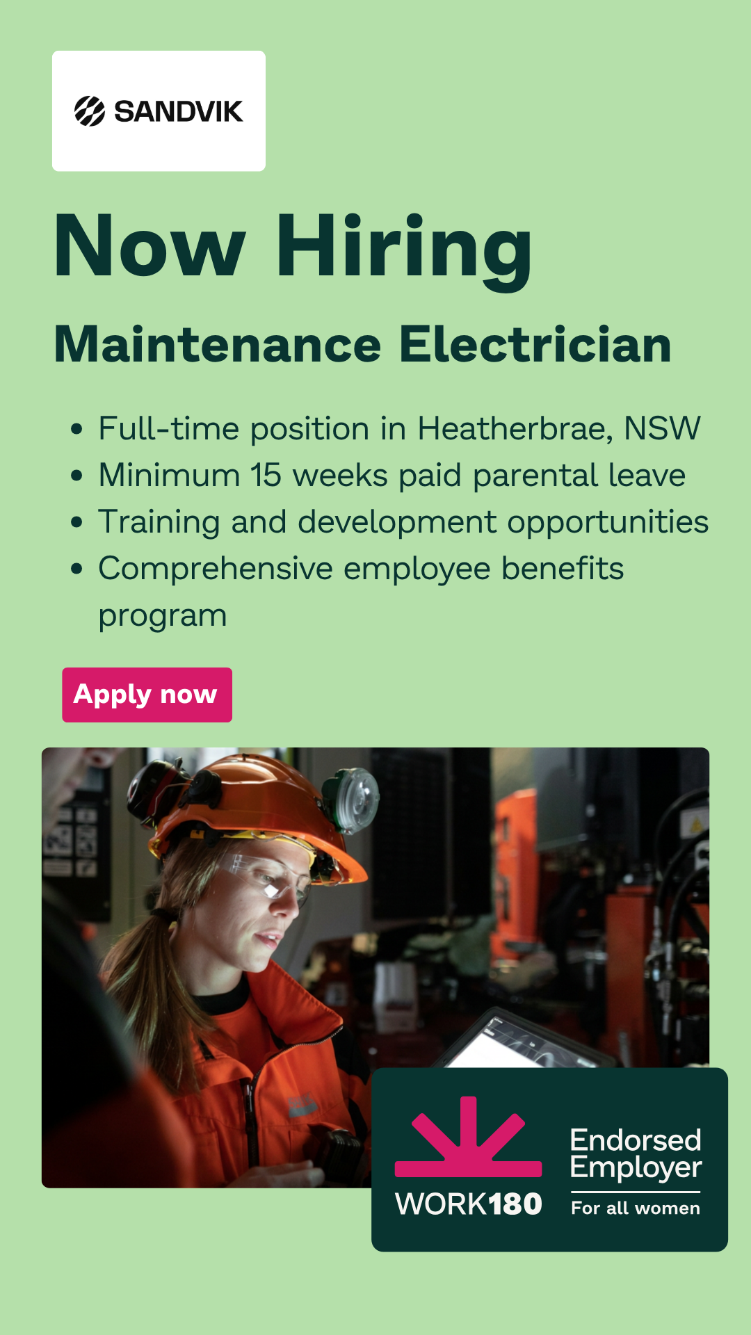 WORK180 Facebook ad