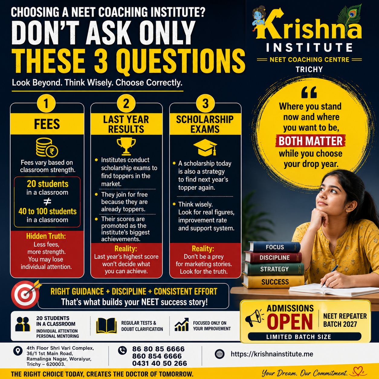 Krishna institute NEET Coaching Centre Facebook ad