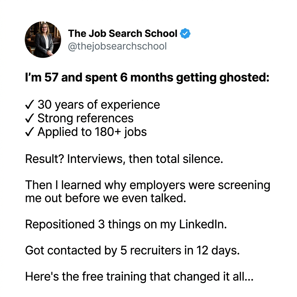 The Job Search School Facebook ad