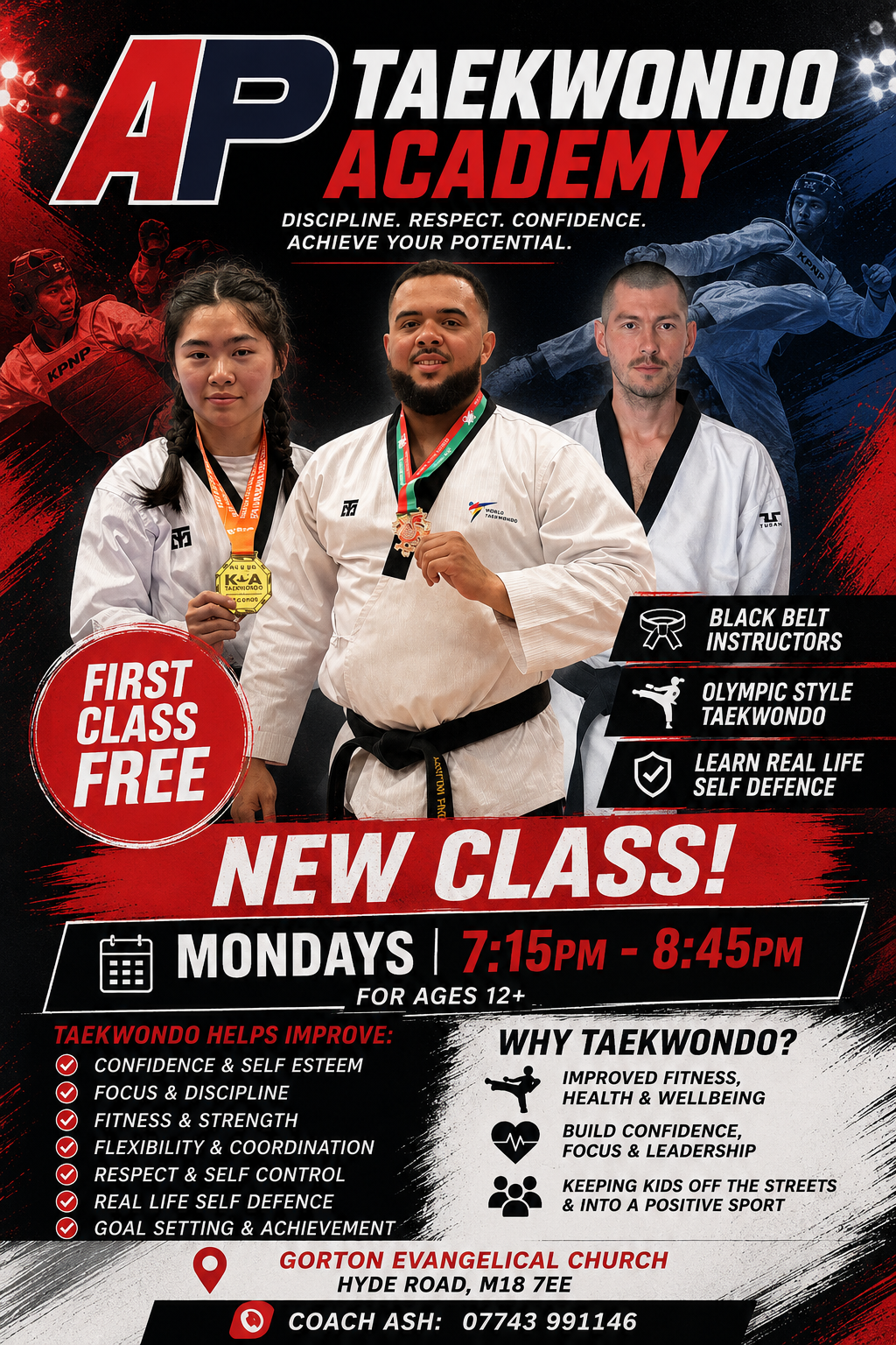 AP Taekwondo Academy Facebook ad: Teens Taekwondo Gorton