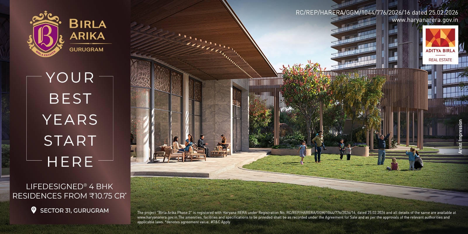 Birla Estates Facebook ad from Mar 4, 2026