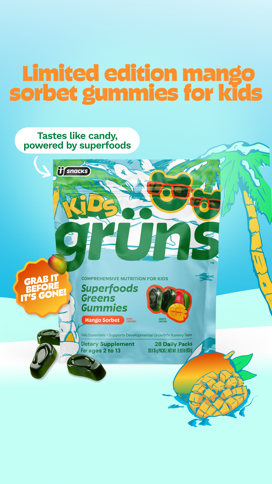 Grüns Kids Facebook ad