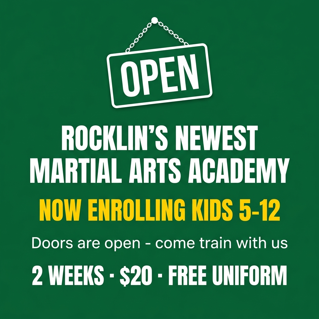 Rocklin Academy - Family Taekwondo Facebook ad: Family Martial Arts!