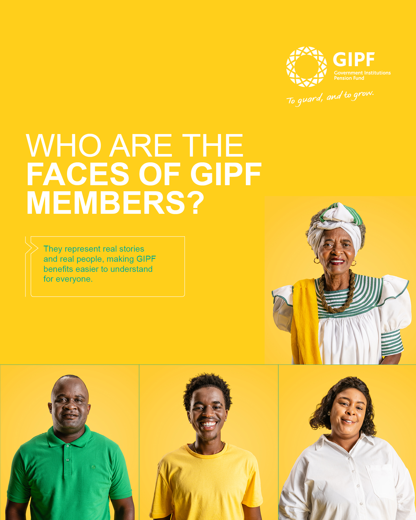 Government Institutions Pension Fund - GIPF Facebook ad: The Faces of GIPF Members are here, your…