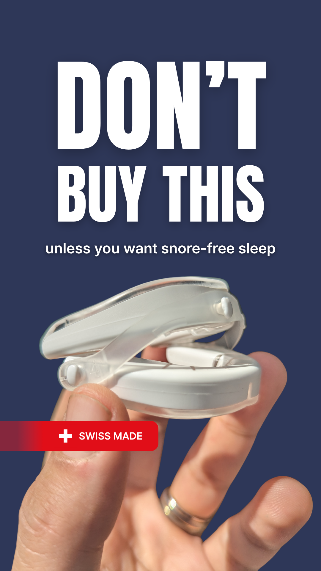 SnoreLessNow Facebook ad: Stops Snoring in 9 out of 10 Users