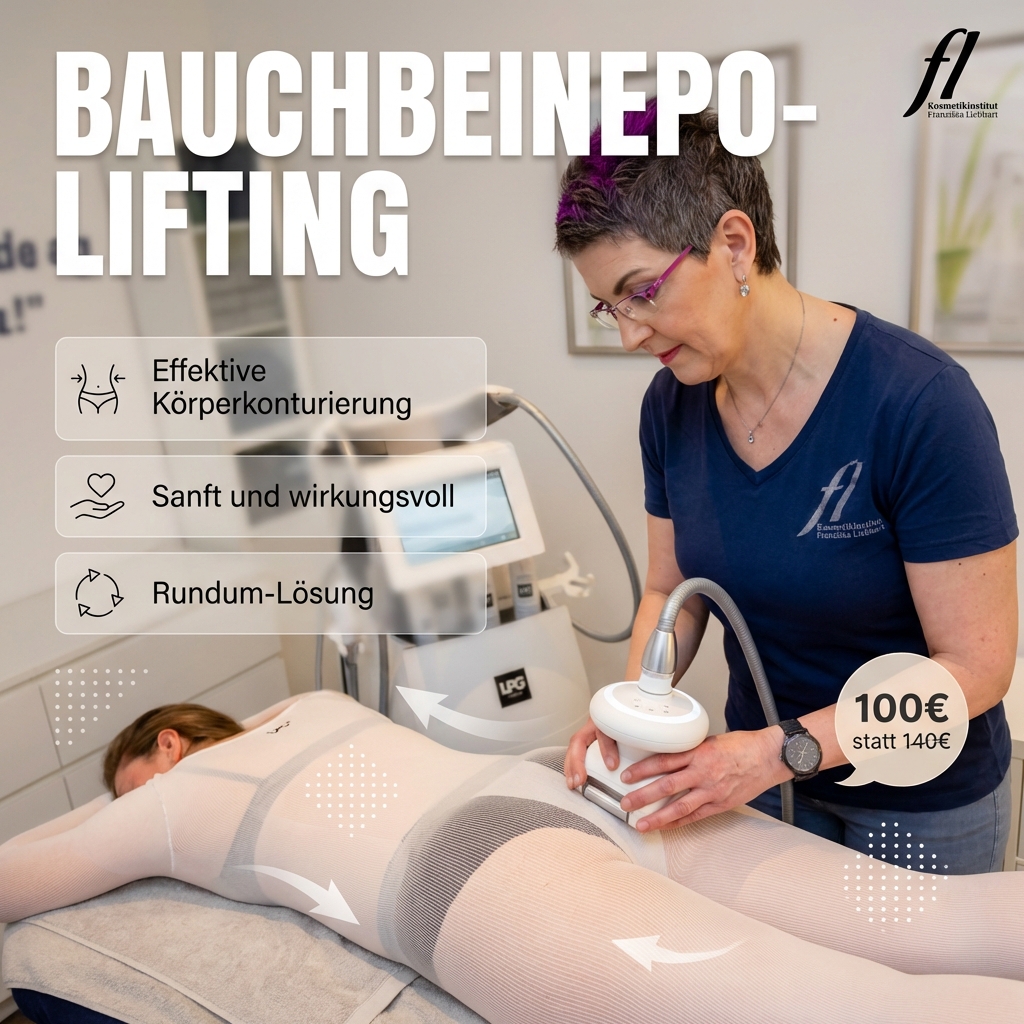 FL Kosmetikinstitut Facebook ad: EXKLUSIV IN MÜNCHEN: BAUCHBEINEPO-LIFTING