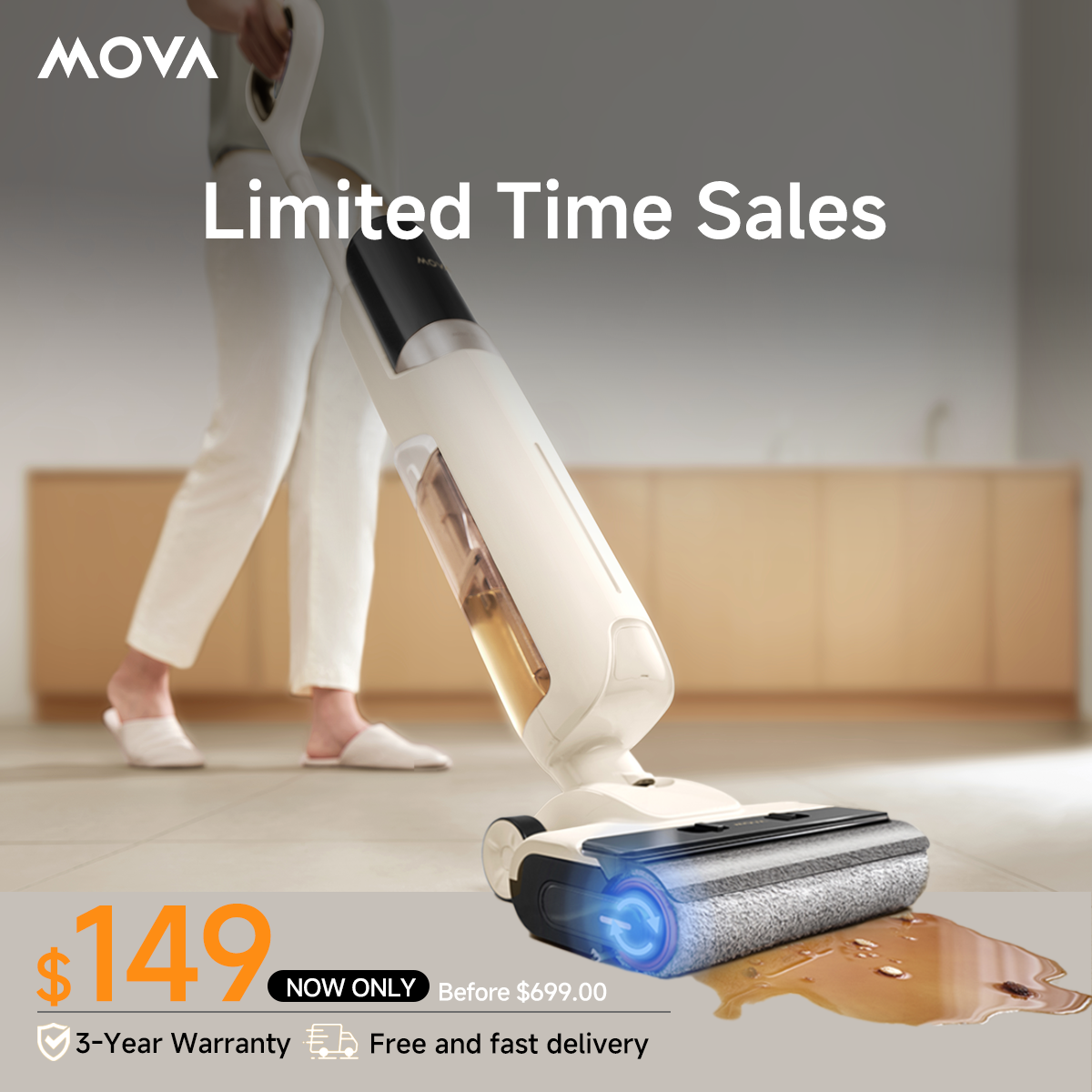 Mova ANZ Facebook ad: Lowest Price: Save $550 on MOVA K30+ Free Delivery
