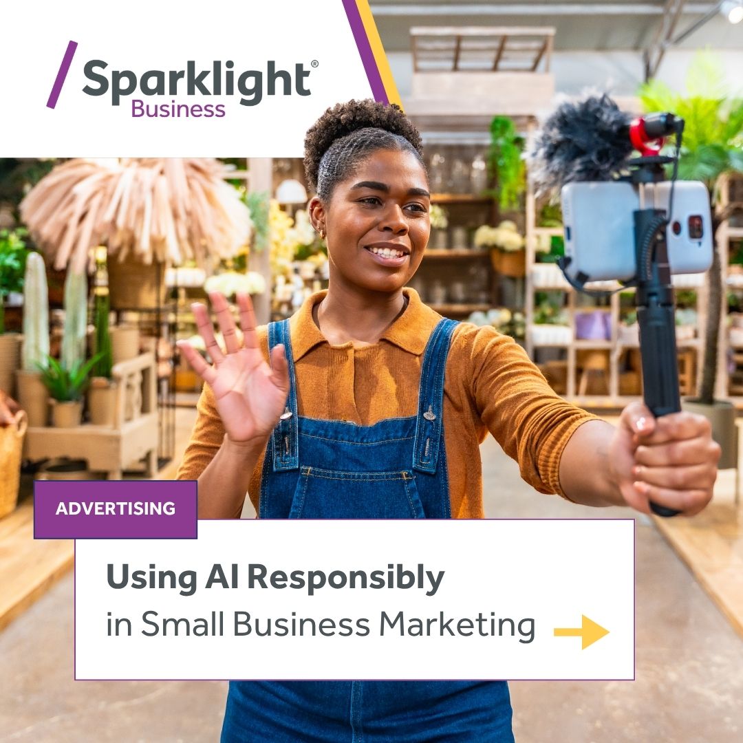 Sparklight Business Facebook ad: AI is opening new doors for small business…