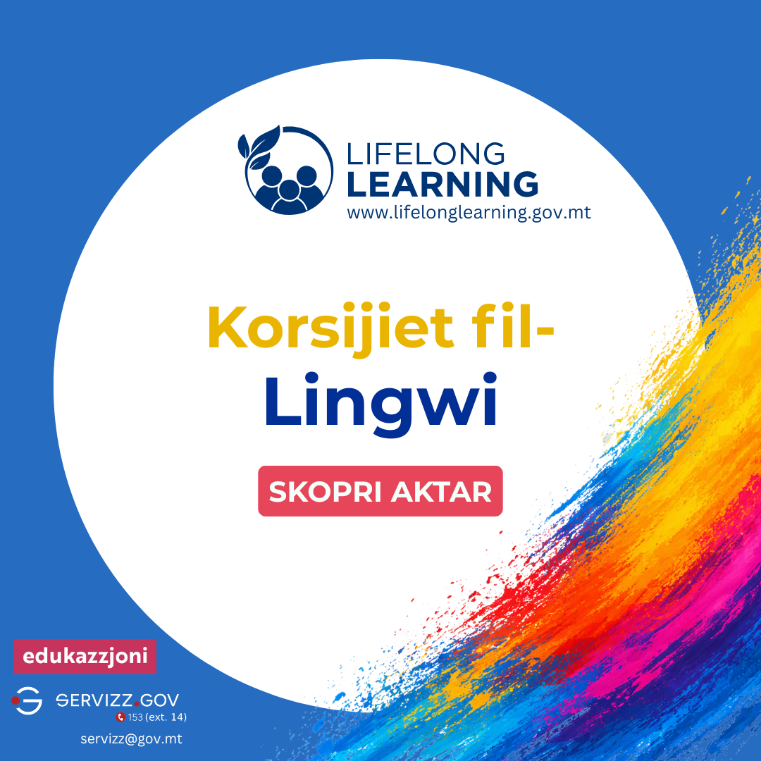 Lifelong Learning Courses Malta & Gozo Facebook ad: Ingħaqad ma Lifelong Learning Ibqa' Ikber, Ibqa' Fjorixxi…