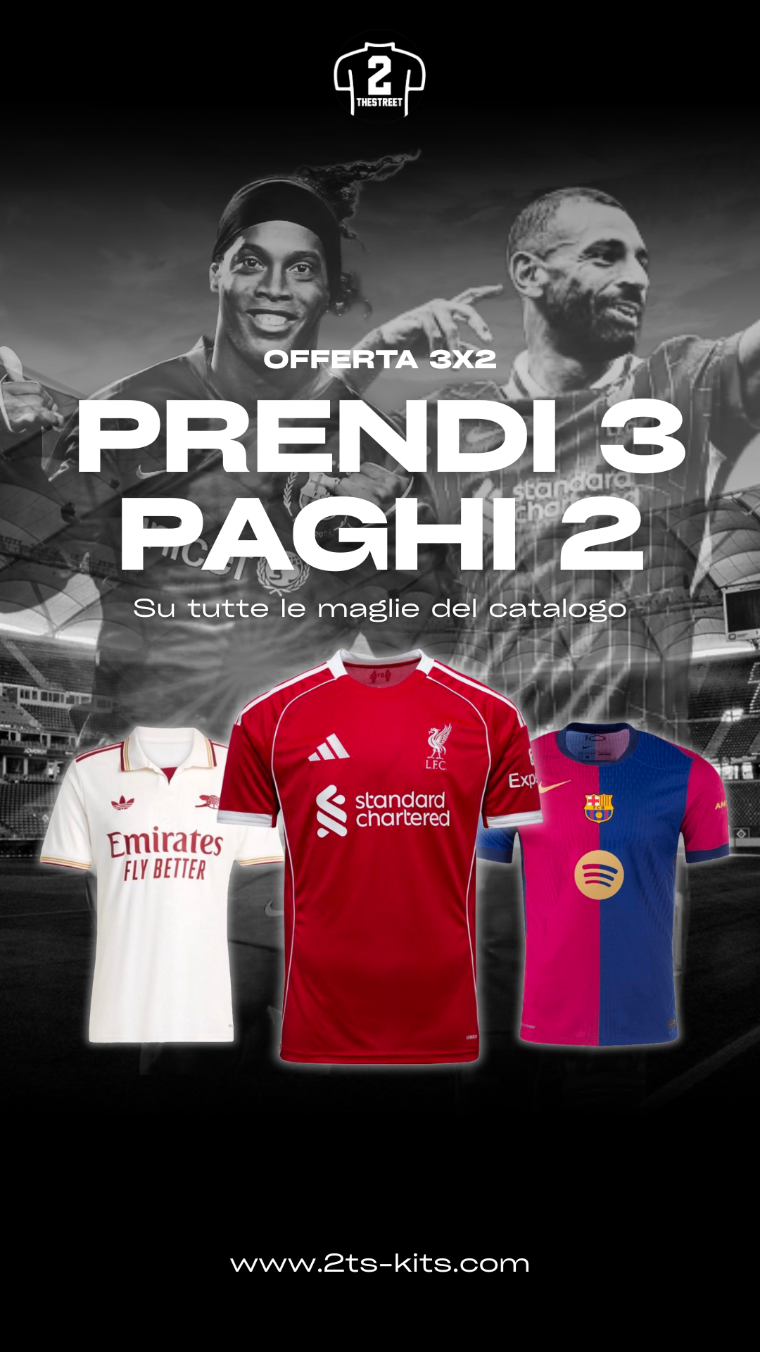 2thestreet Kits Facebook ad: Indossa la Maglia dei tuoi Idoli