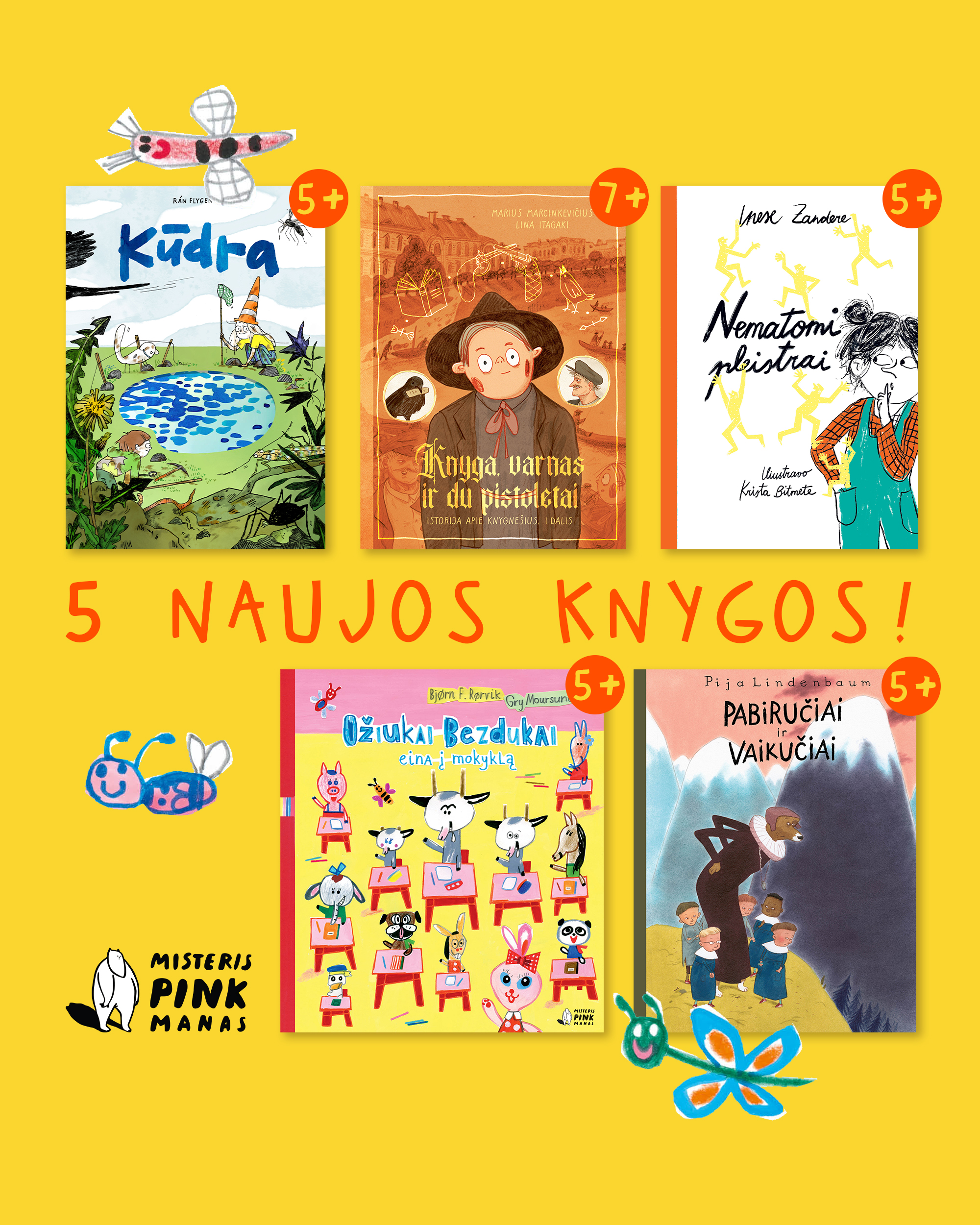 Misteris Pinkmanas Facebook ad: 5 naujos knygos vaikams!