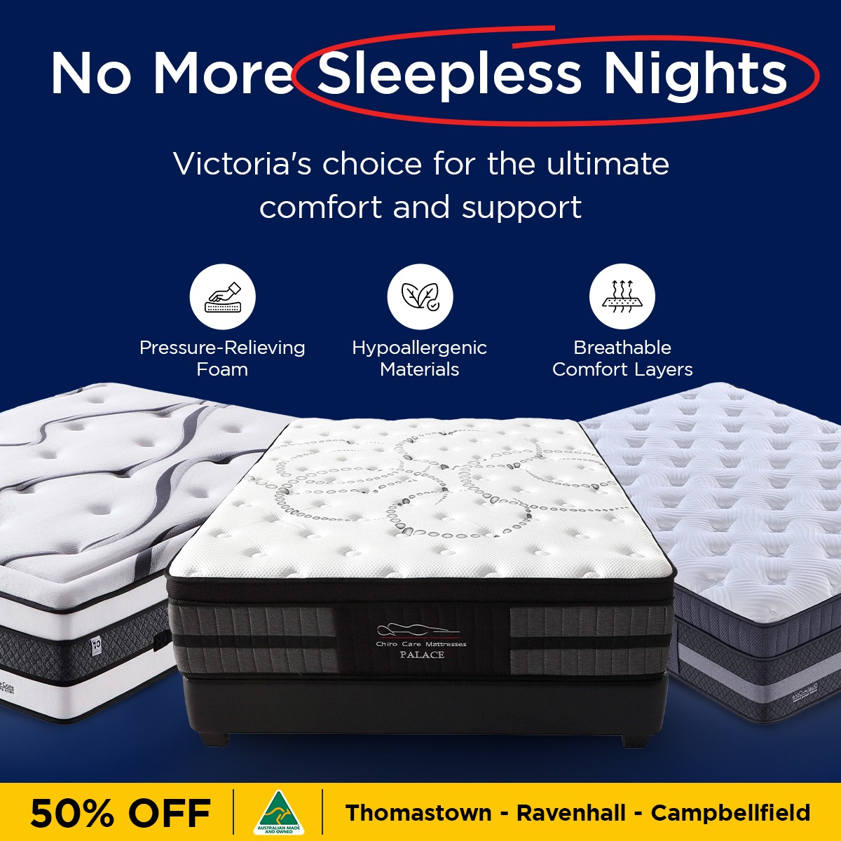 Chiro Care Mattresses Facebook ad