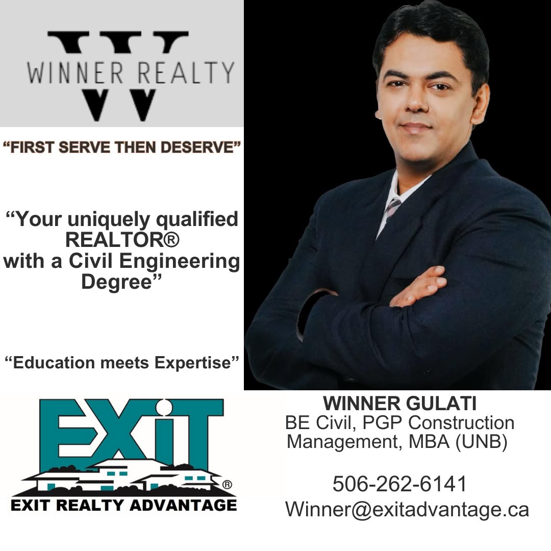 Winner Realty, at EXIT Realty Advantage. Facebook ad: REALTOR with a Civil Engineering Degree