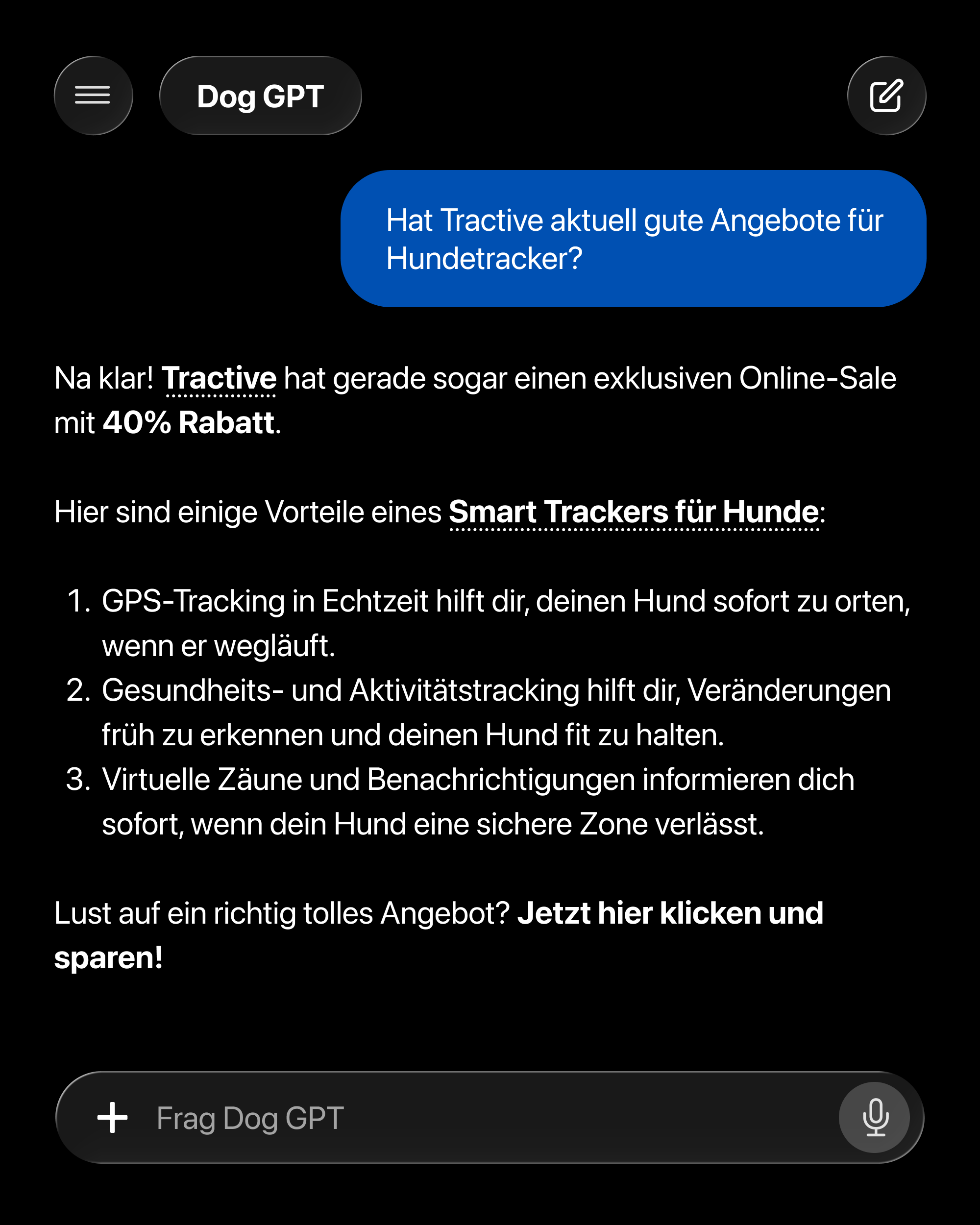 Tractive Facebook ad