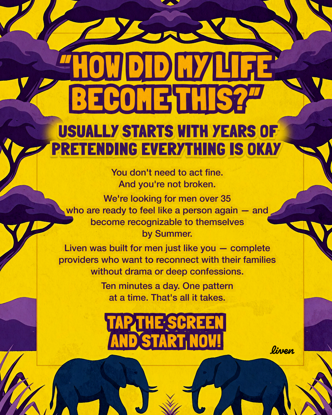 Liven: Self-Discovery Community Facebook ad