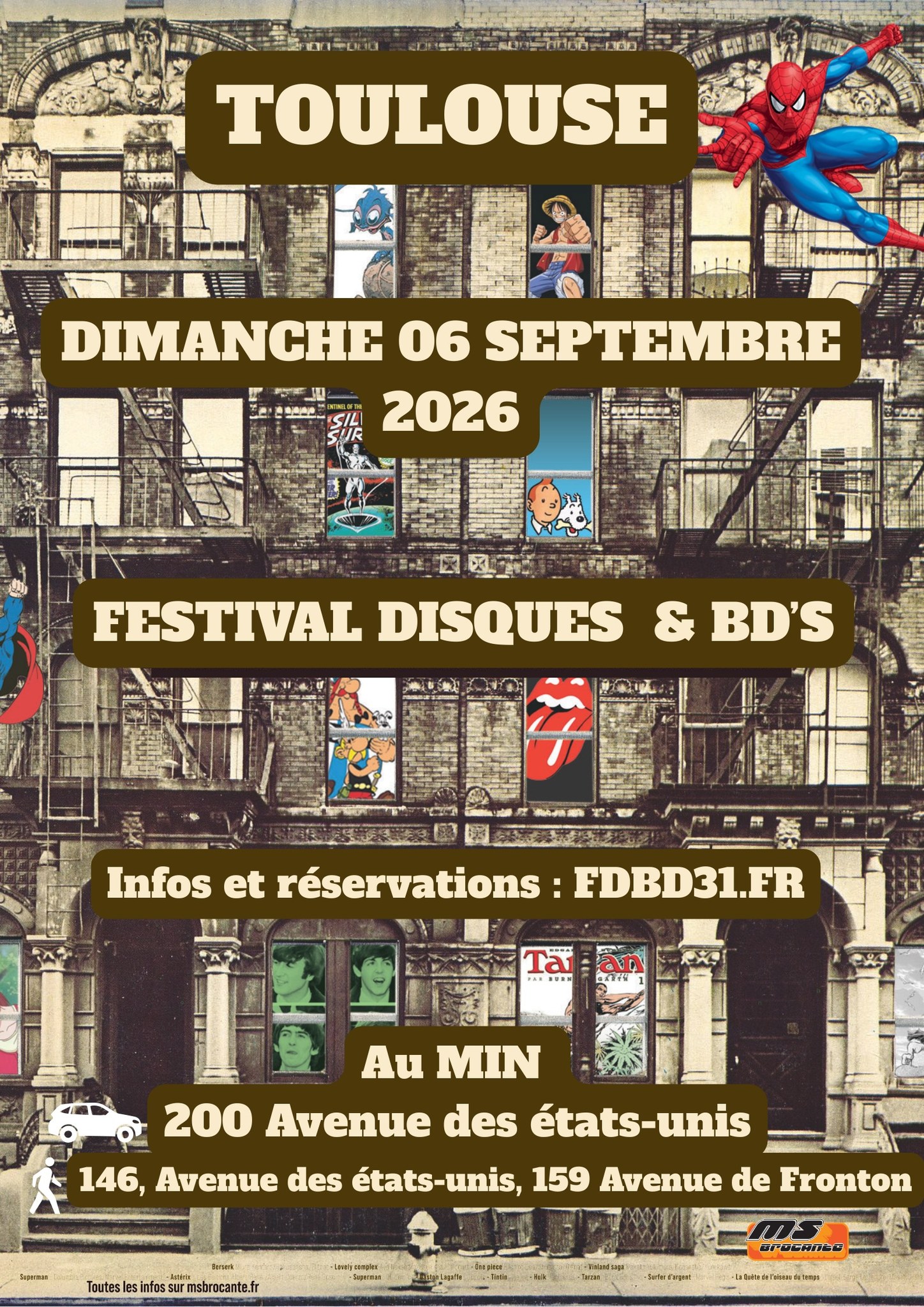 MS Brocante Facebook ad: Festival Disques & BD'S Toulouse