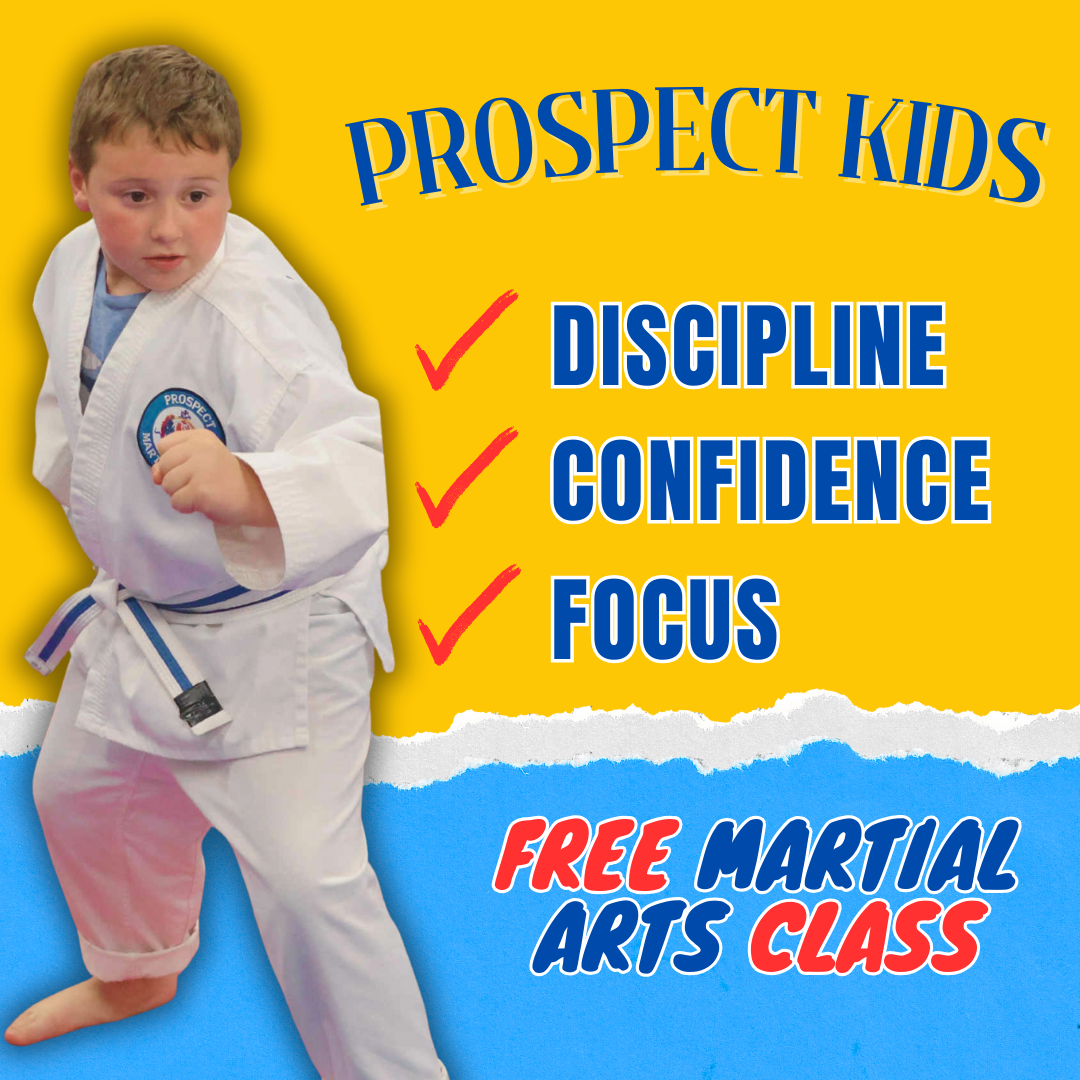Prospect Martial Arts Facebook ad: Free Class in Prospect!