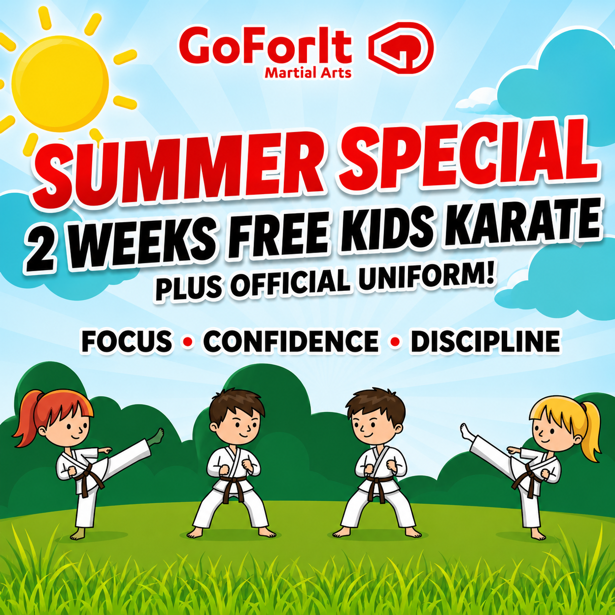 Go For It Martial Arts Hicksville Facebook ad
